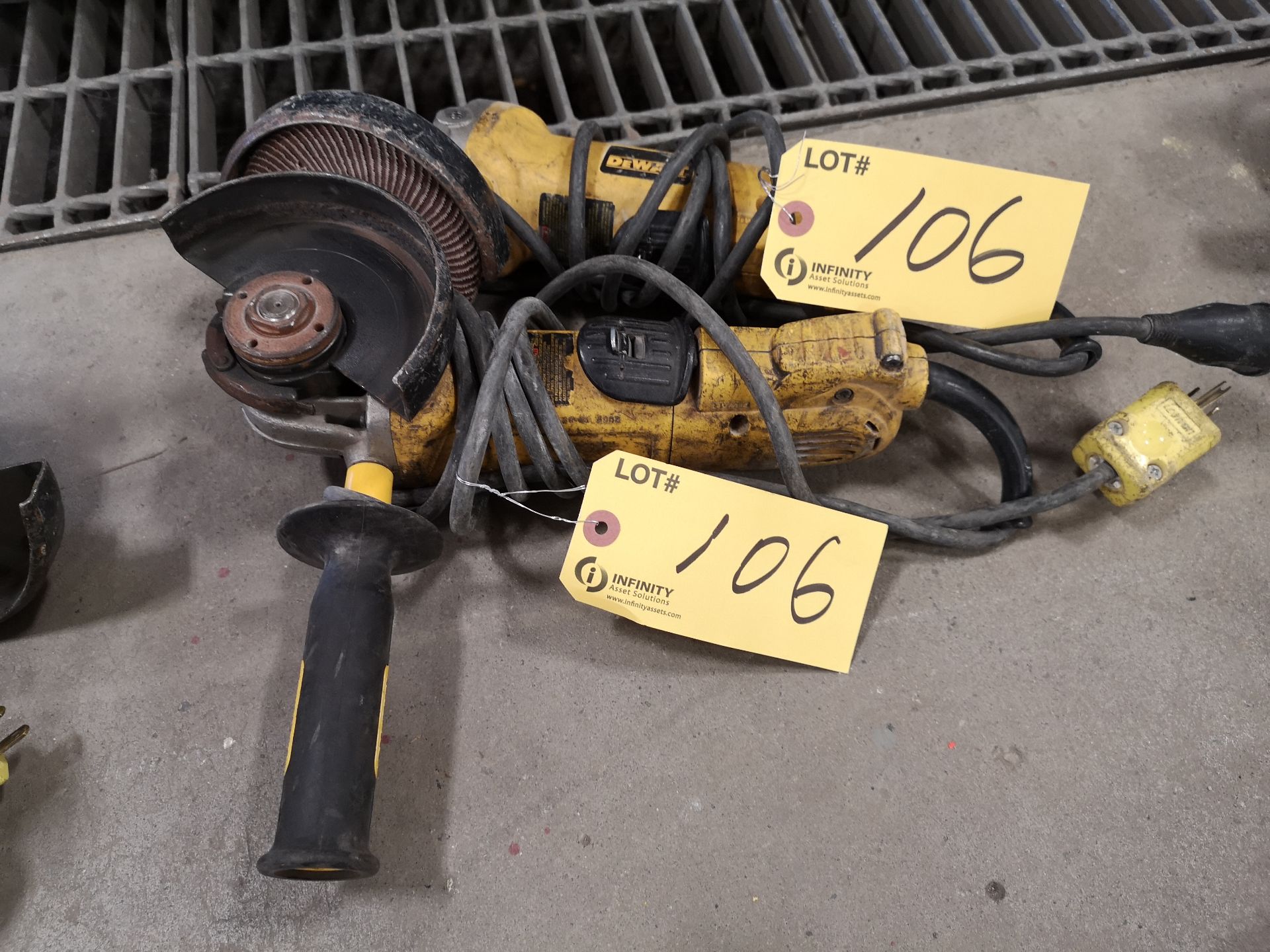 LOT (2) DEWALT 4-1/2" ANGLE GRINDER (LOCATED AT 1135 STELLAR DRIVE, NEWMARKET, ON)