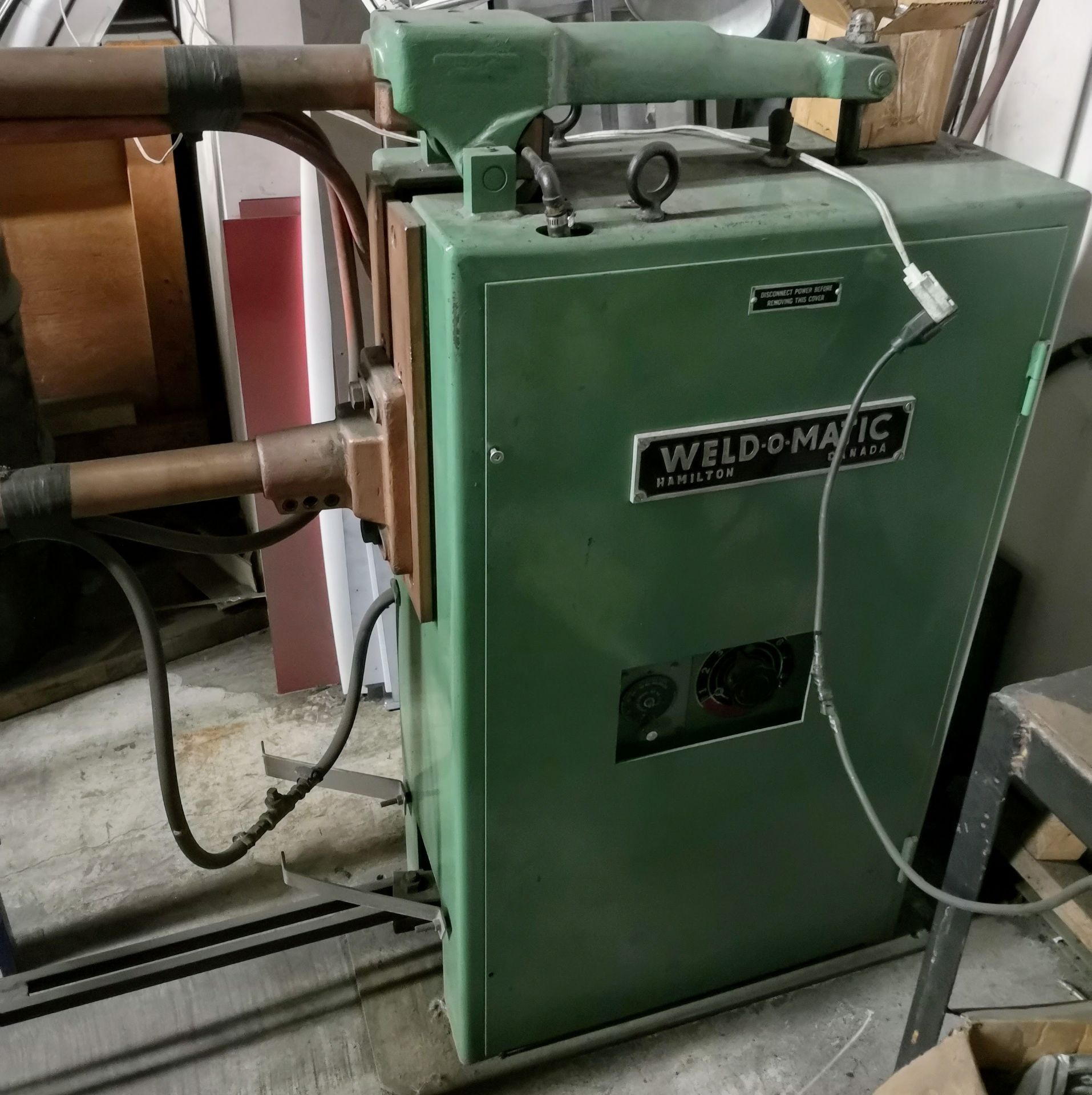 WELD-O-MATIC FTC SPOT WELDER, 15KVA, 12" THROAT, S/N 1822 - Image 2 of 4