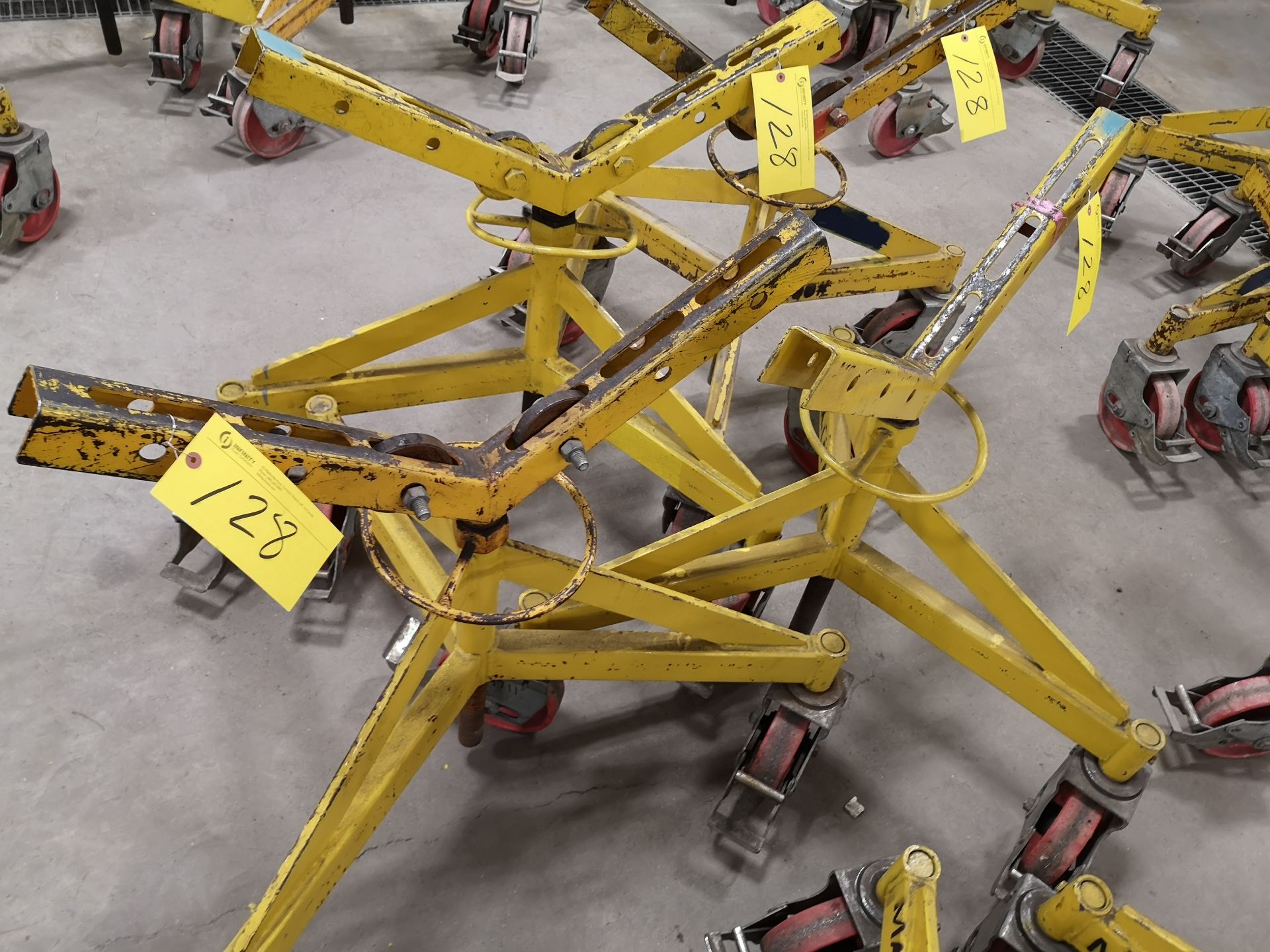 LOT OF (4) 3-WHEEL PORTABLE PIPE STANDS (LOCATED AT 1135 STELLAR DRIVE, NEWMARKET, ON)