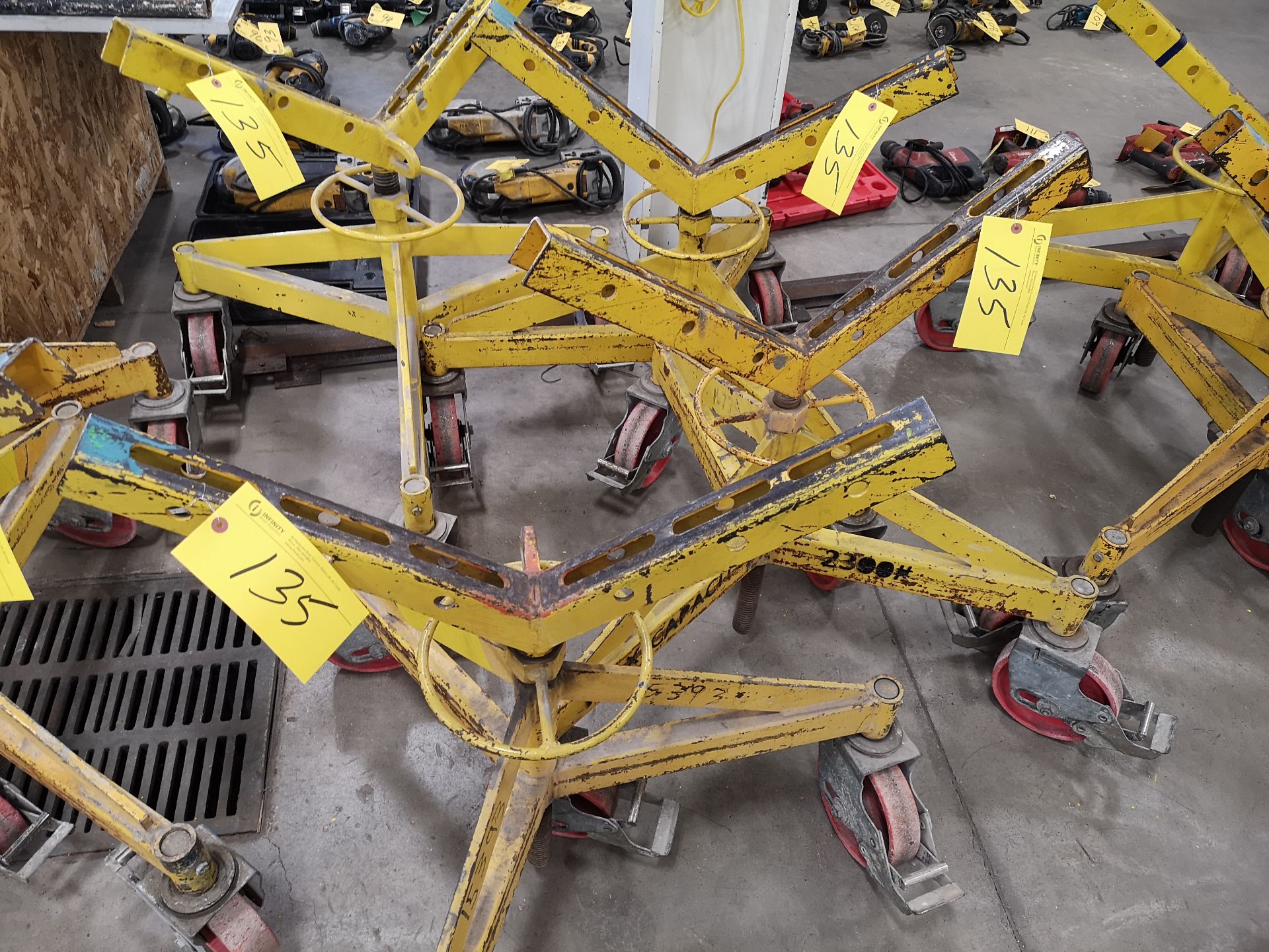 LOT OF (4) 3-WHEEL PORTABLE PIPE STANDS (LOCATED AT 1135 STELLAR DRIVE, NEWMARKET, ON)