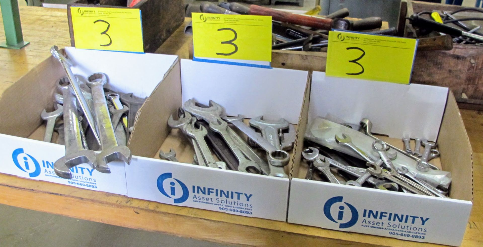 LOT OF 3 BOXES OF WRENCHES