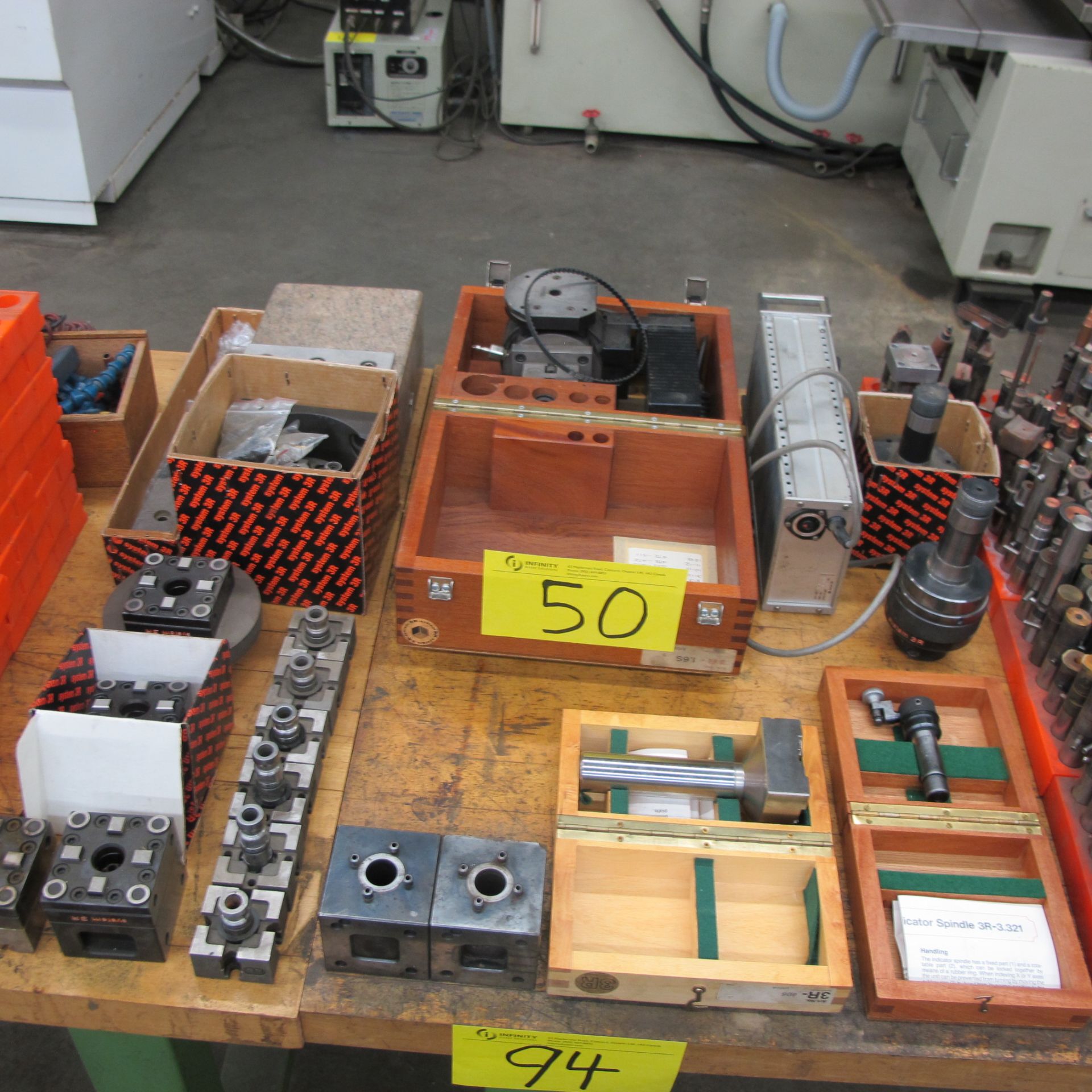 LOT OF SYSTEM R3 EDM BLOCKS, TRAYS, SPINDLES, SPEED CONTROLLER AND ELECTRODES - Image 5 of 6