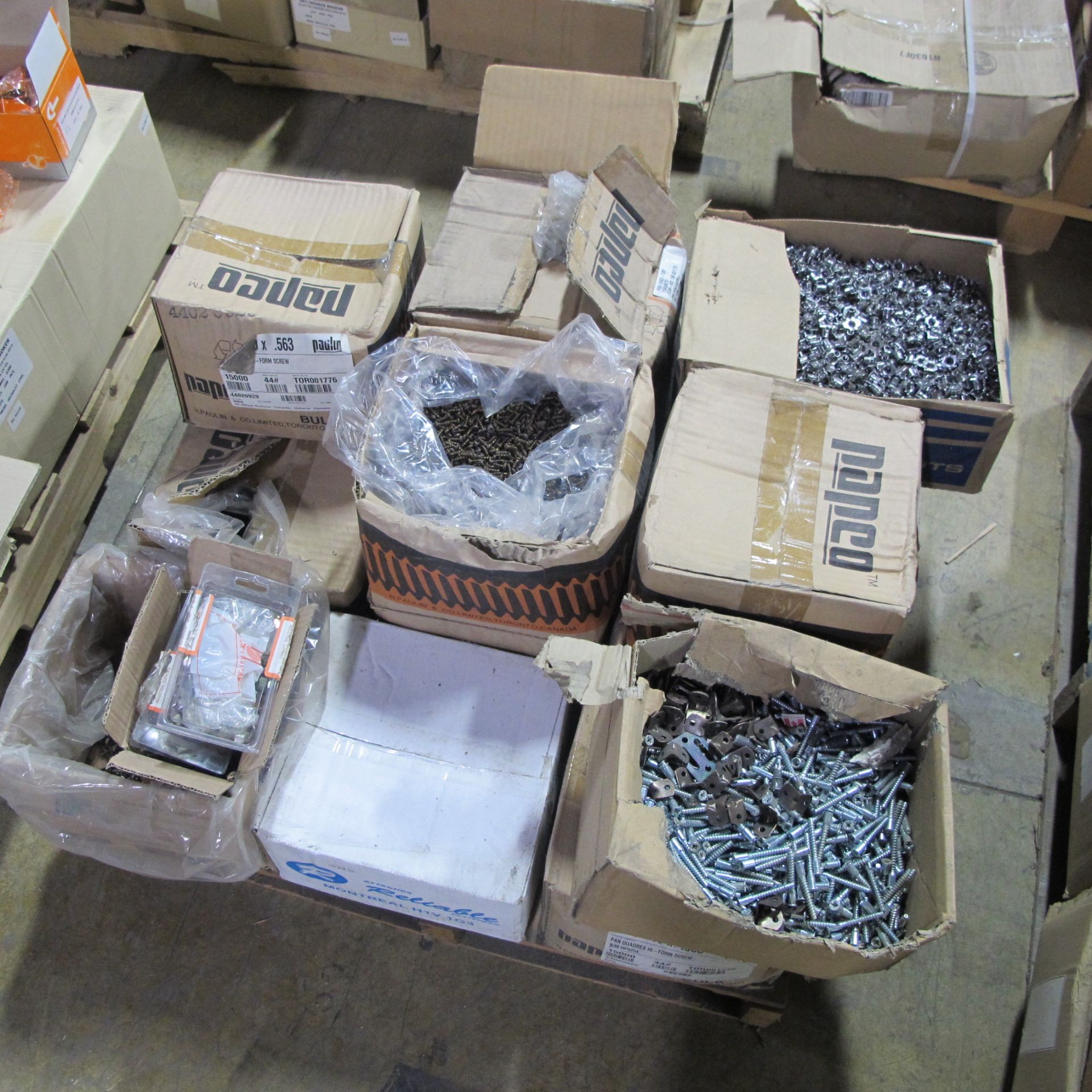 LOT OF 3 SKIDS OF ASSORTED NUTS, SCREWS, LOCKS, ETC - Image 3 of 4