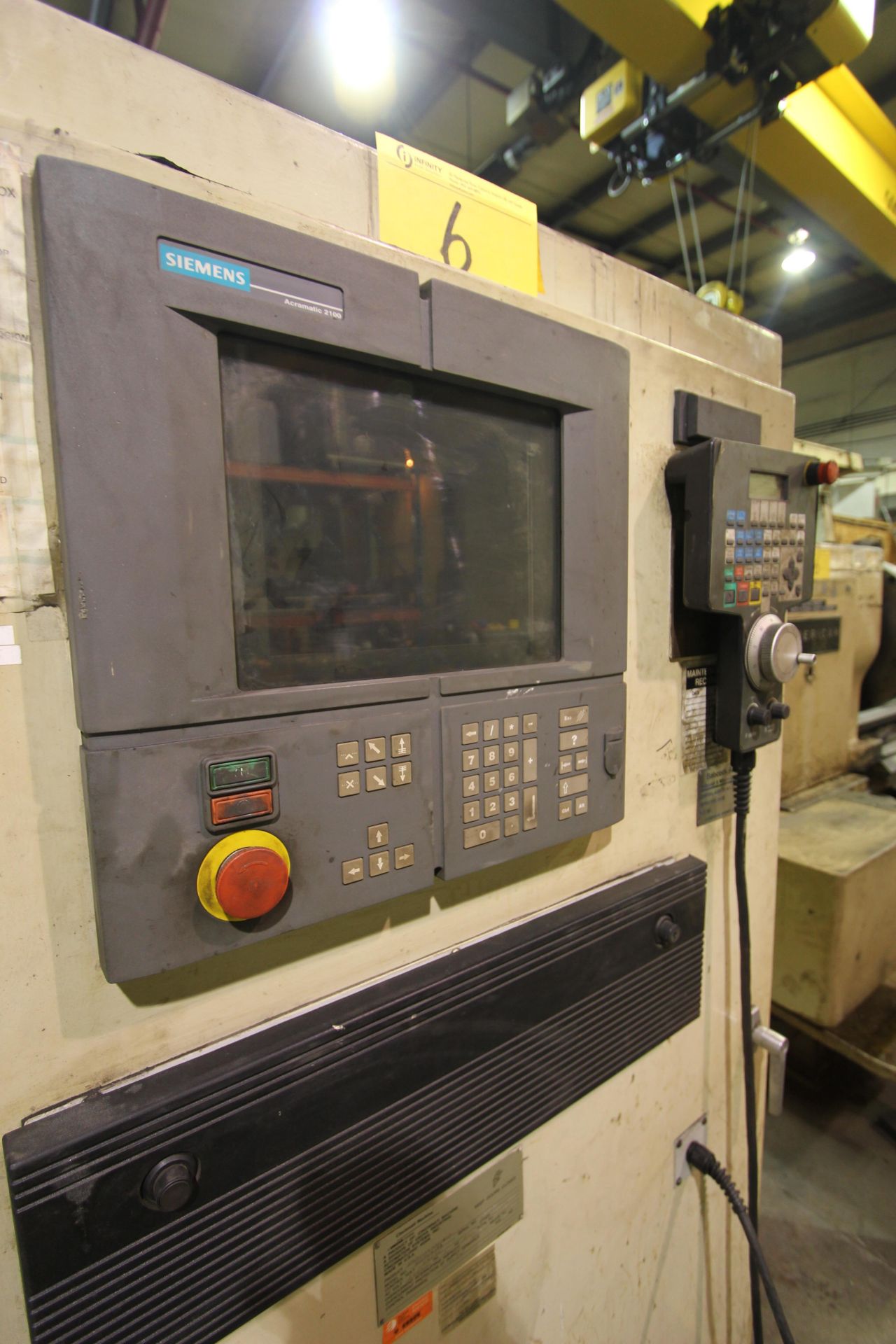 AMERICAN UNITURN 3220WX144 CNC Lathe, Siemens Control (Retrofit 2002), 24VDC Control Bolt, 3/60/ - Image 26 of 35