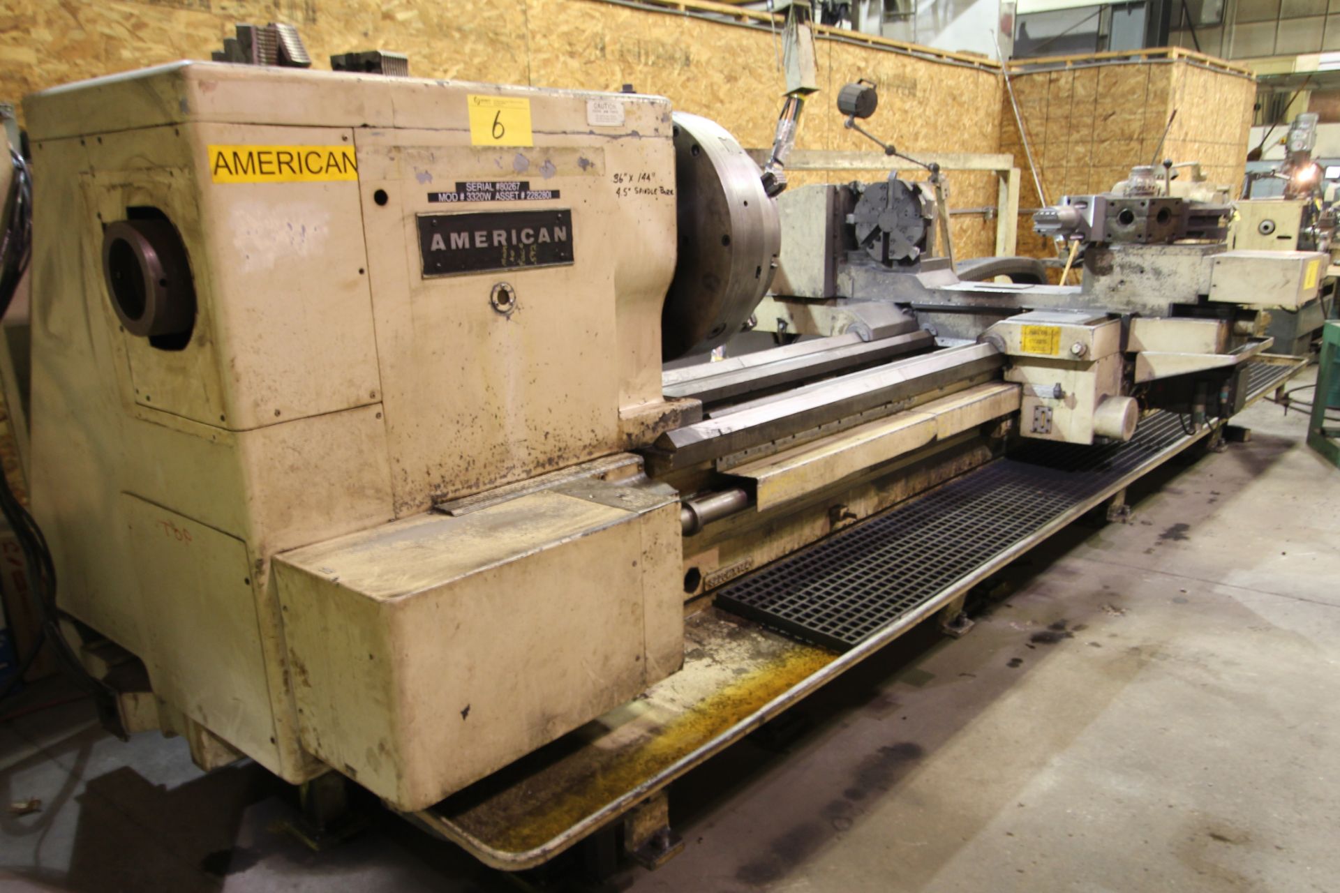 AMERICAN UNITURN 3220WX144 CNC Lathe, Siemens Control (Retrofit 2002), 24VDC Control Bolt, 3/60/ - Image 5 of 35