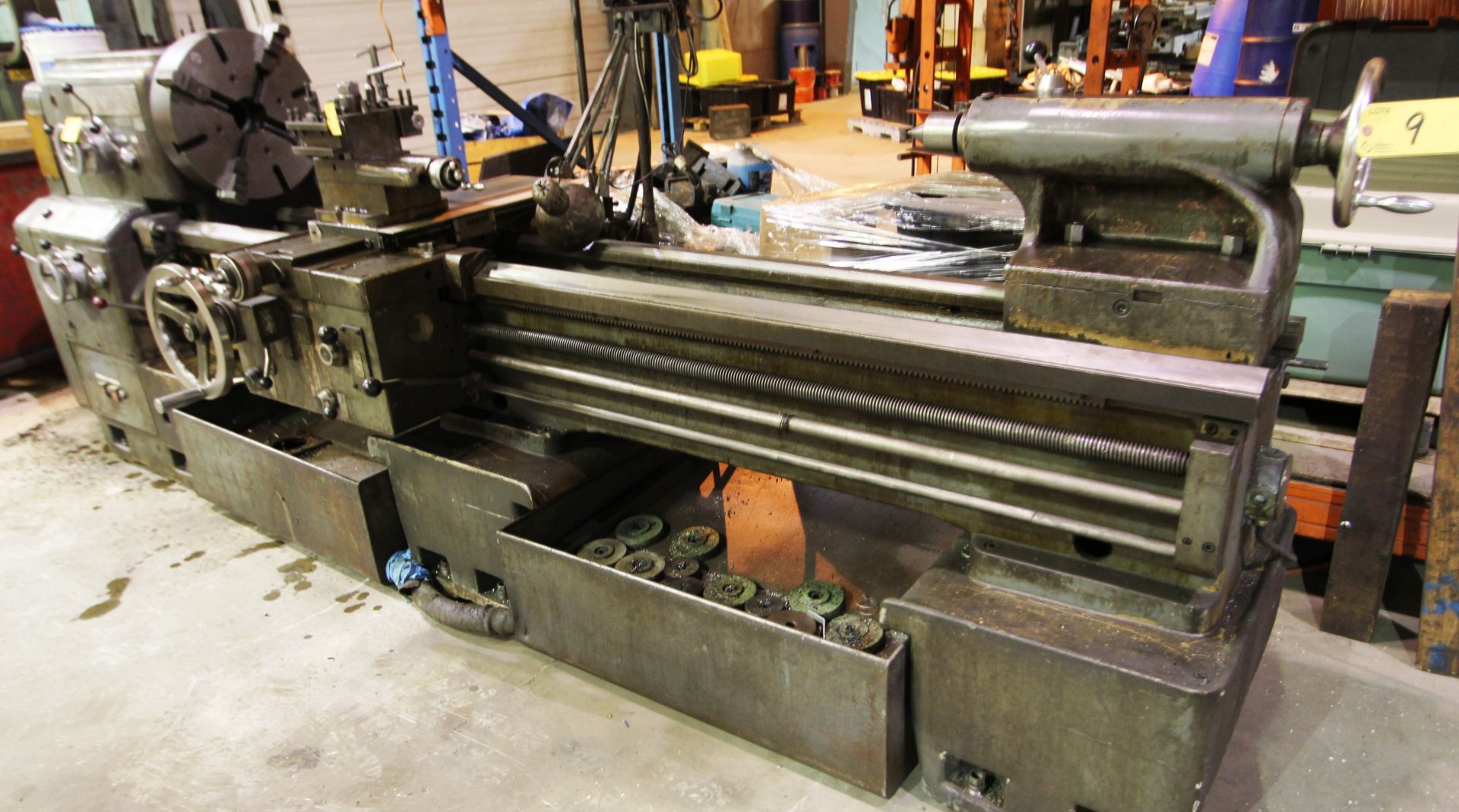 SIRCO PA-24 Engine Lathe, 24” x 84”, 3.5” Spindle Bore, Quick Change Tool Post, 4-Jaw Chuck, - Image 8 of 11