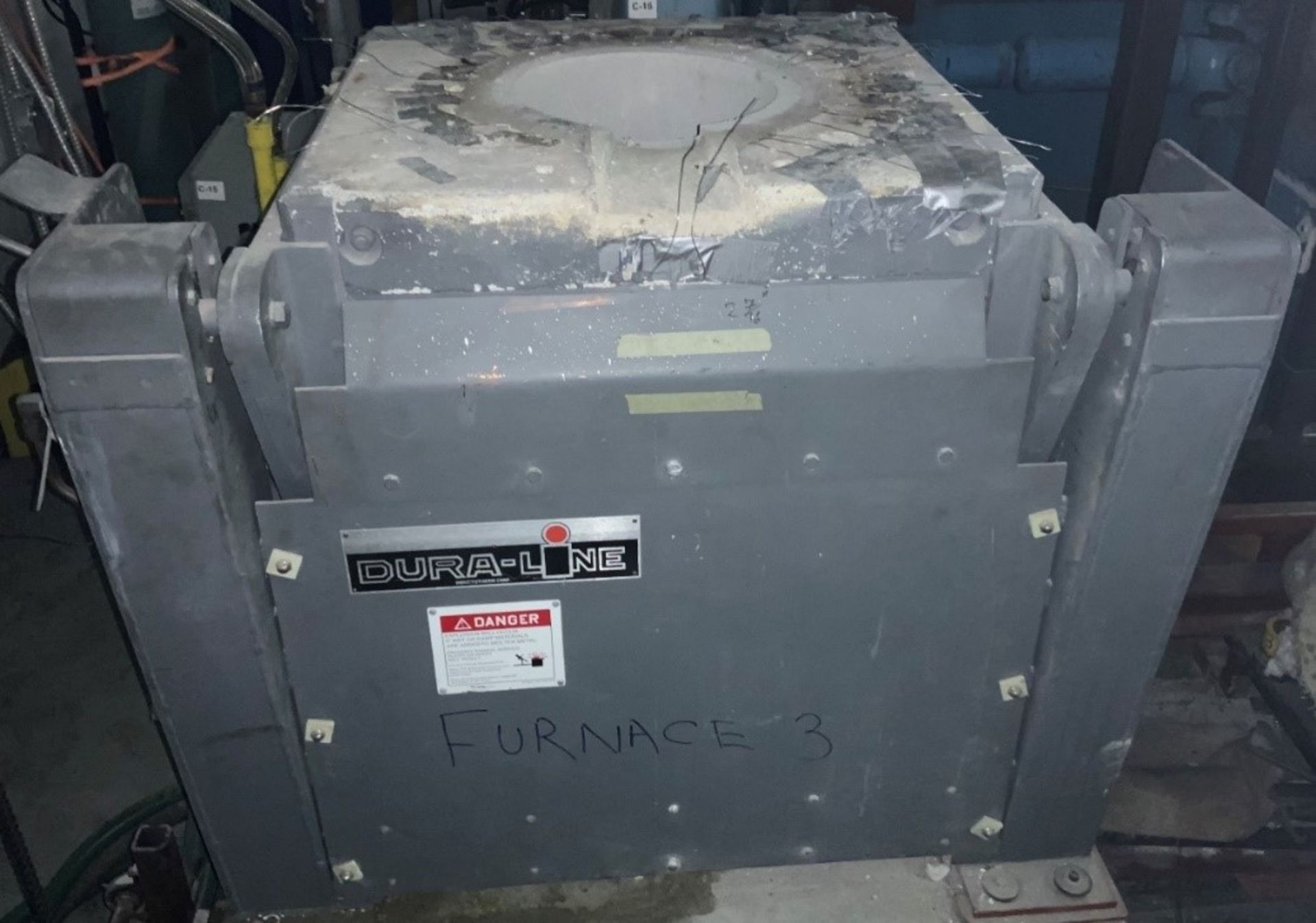 INDUCTOTHERM DURA-LINE 500 INDUCTION MELTING FURNACE, CAPACITY: 330-440 Lbs, CRUCIBLE DIMENSIONS (