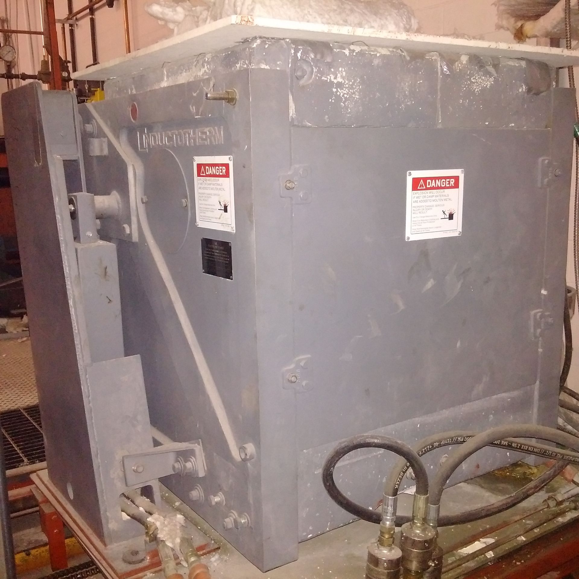 INDUCTOTHERM DURA-LINE 500 INDUCTION MELTING FURNACE, CAPACITY: 330-440 Lbs, CRUCIBLE DIMENSIONS ( - Image 3 of 4