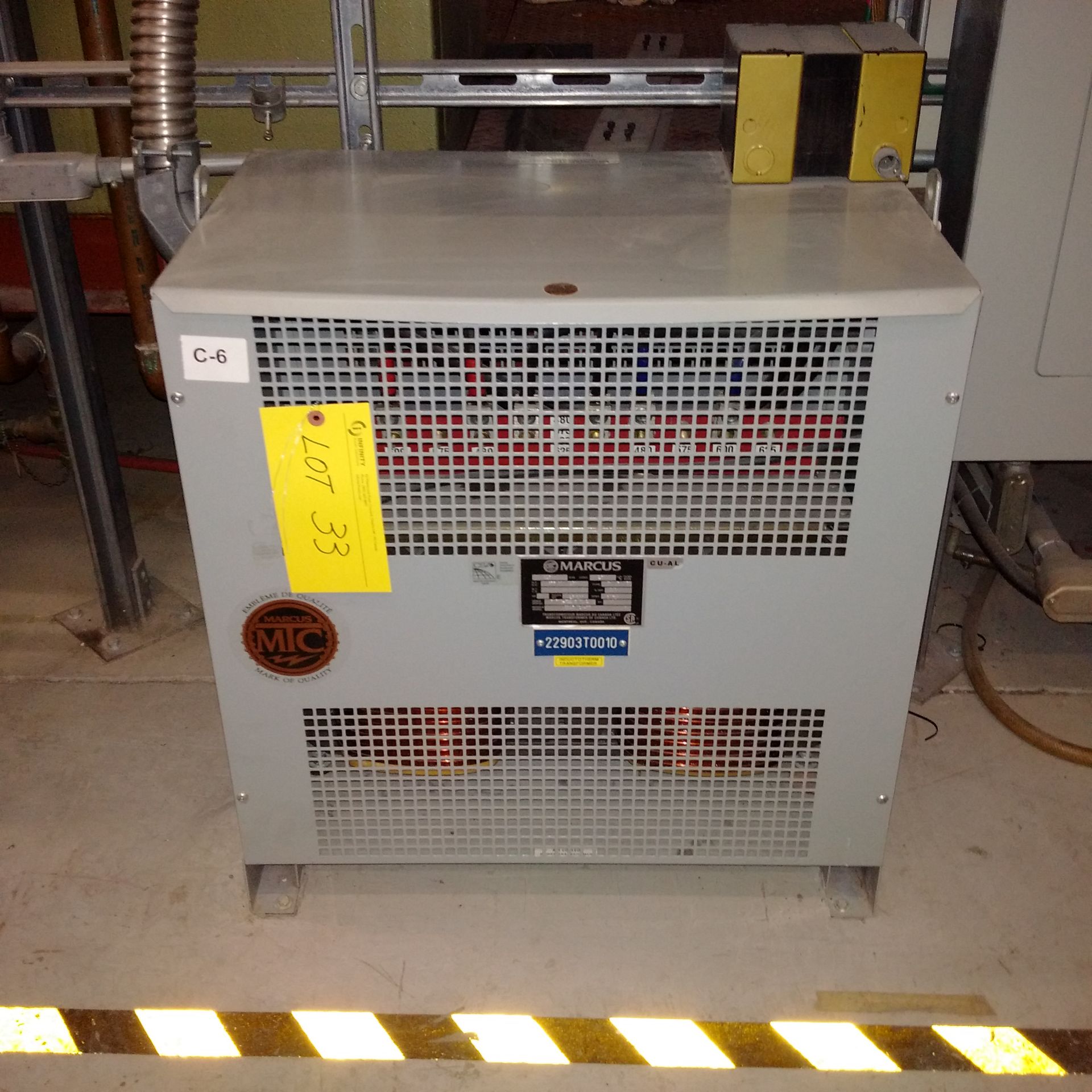 MARCUS TRANSFORMER, 225 KVA; Hz 60; Phases 3