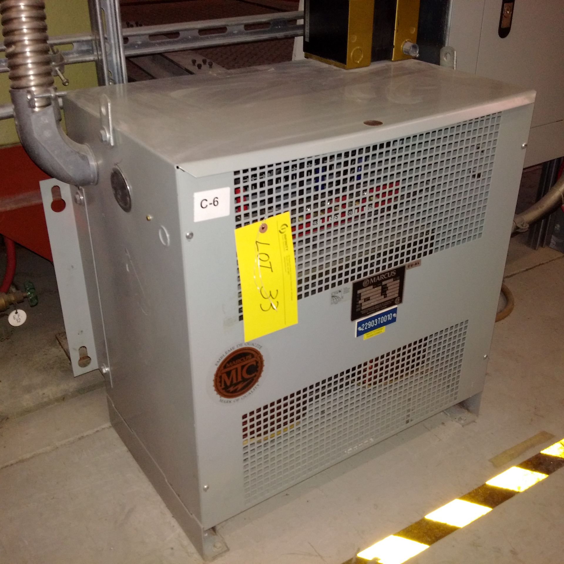 MARCUS TRANSFORMER, 225 KVA; Hz 60; Phases 3 - Image 2 of 3