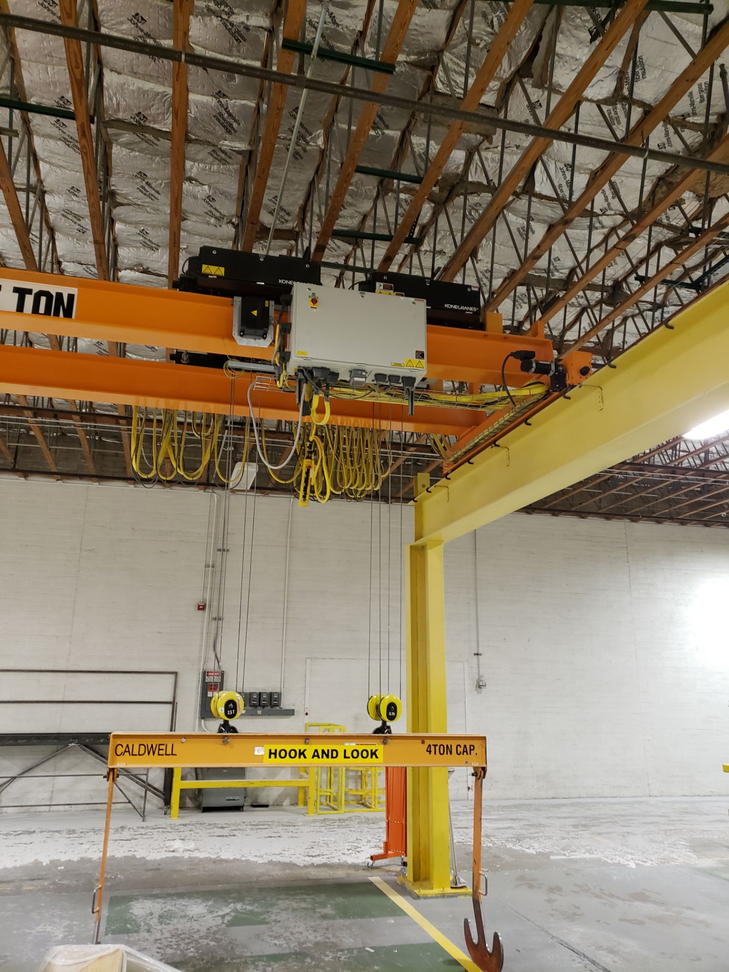 KONE CRANES 5-Ton Cap. Crane, 34.5 FT WIDE X 64 FT LONG X ABOUT 62 FT OF TRAVEL, 208" FROM THE FLOOR - Image 4 of 8