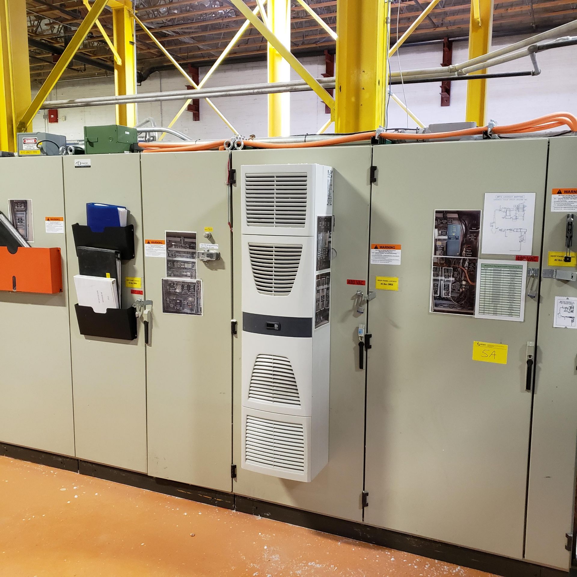 BACKSTANDS DRIVE CABINET, AND MAIN ELECTRICAL CABINET,WITH PLC AND DRIVES (B2 BACKSTAND)
