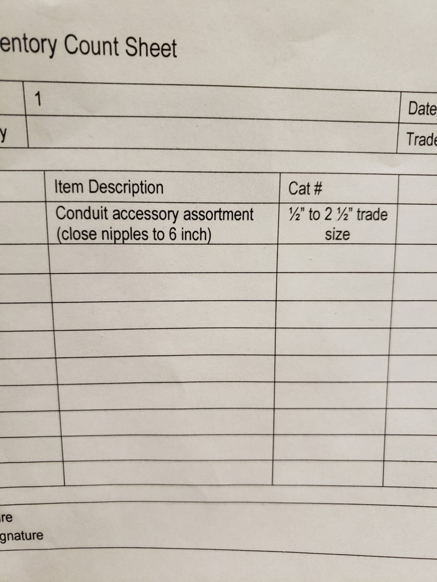 PALLET OF CONDUIT ACCESSORY ASSOTMENT, HANGERS, COUPLINGS, CLOSED NIPPLES UP TO 6" LONG 1/2" TP 21/ - Image 8 of 8