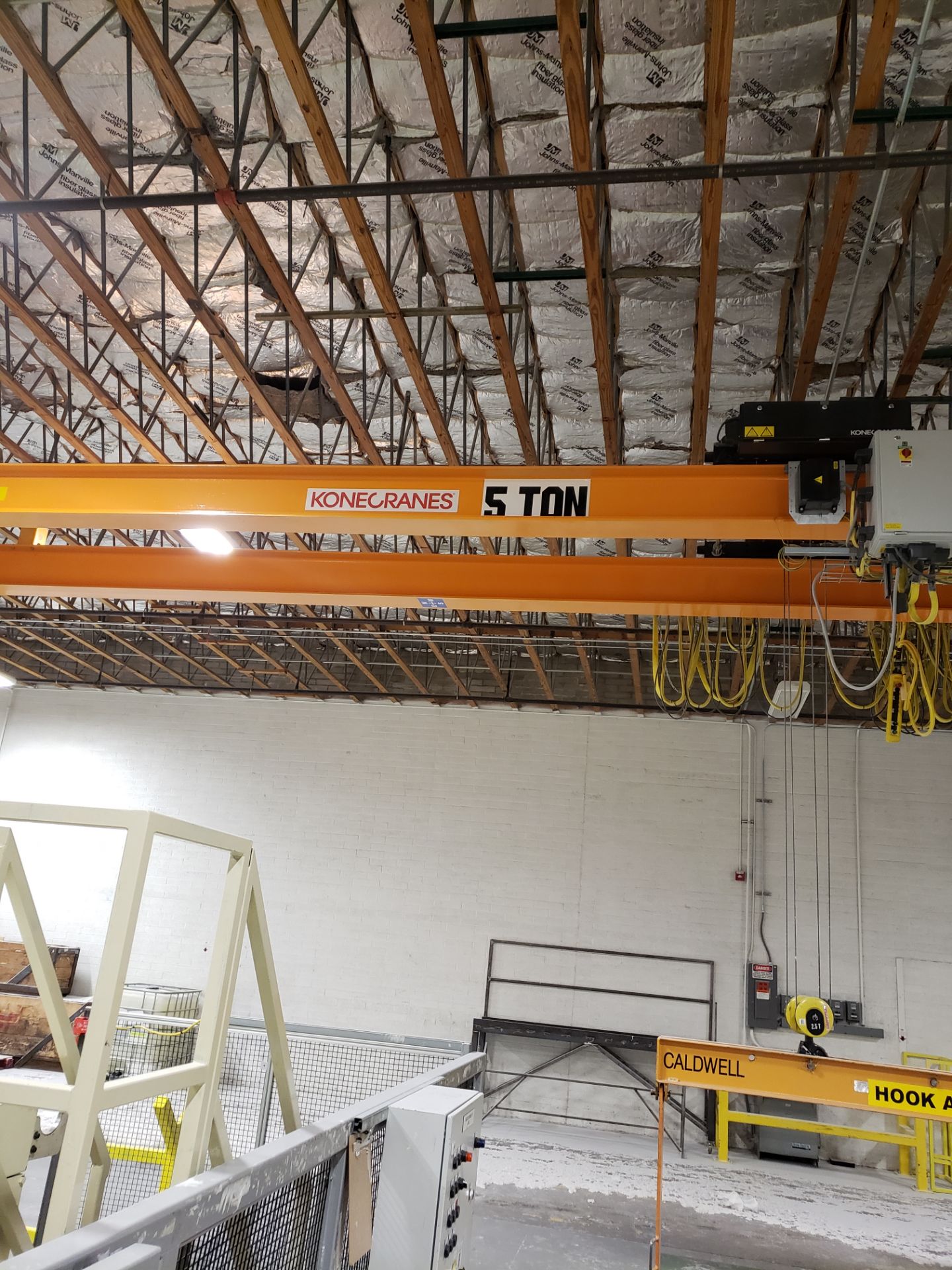 KONE CRANES 5-Ton Cap. Crane, 34.5 FT WIDE X 64 FT LONG X ABOUT 62 FT OF TRAVEL, 208" FROM THE FLOOR - Image 3 of 8