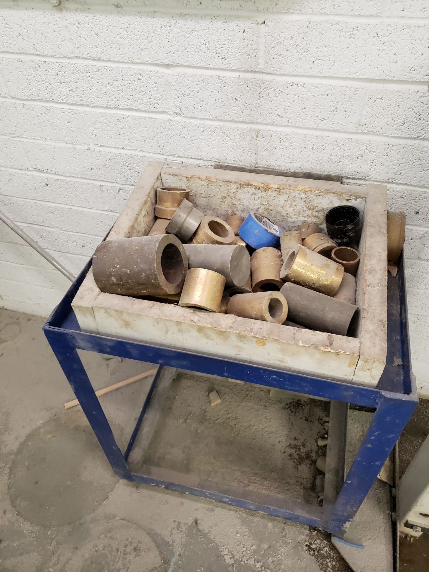 OTC 10 TON HYDRAULIC PRESS MODEL 1823, WITH CART OF BUSHINGS FOR PRESSING (MACHINE SHOP) - Image 3 of 3