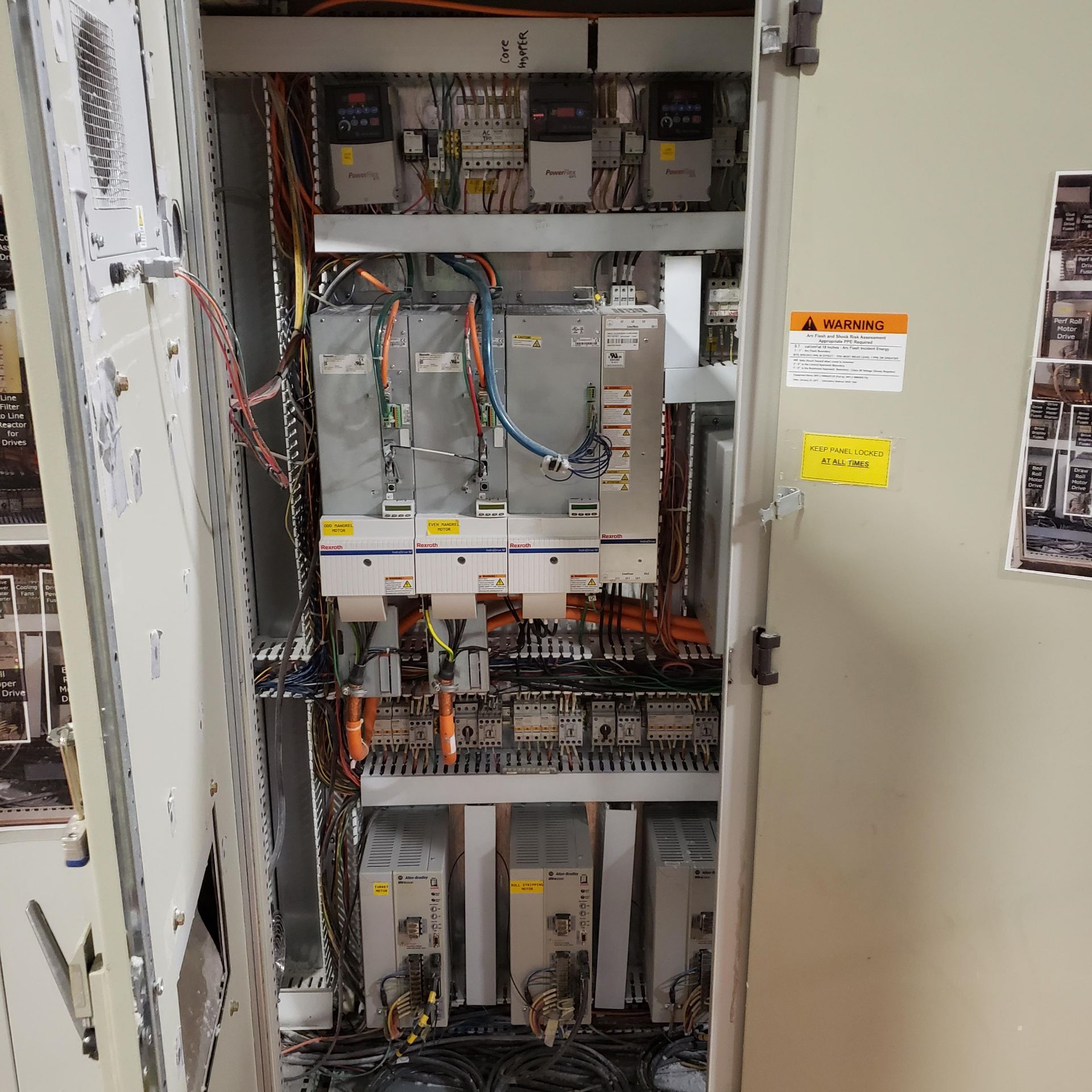 BACKSTANDS DRIVE CABINET, AND MAIN ELECTRICAL CABINET,WITH PLC AND DRIVES (B2 BACKSTAND) - Image 9 of 10