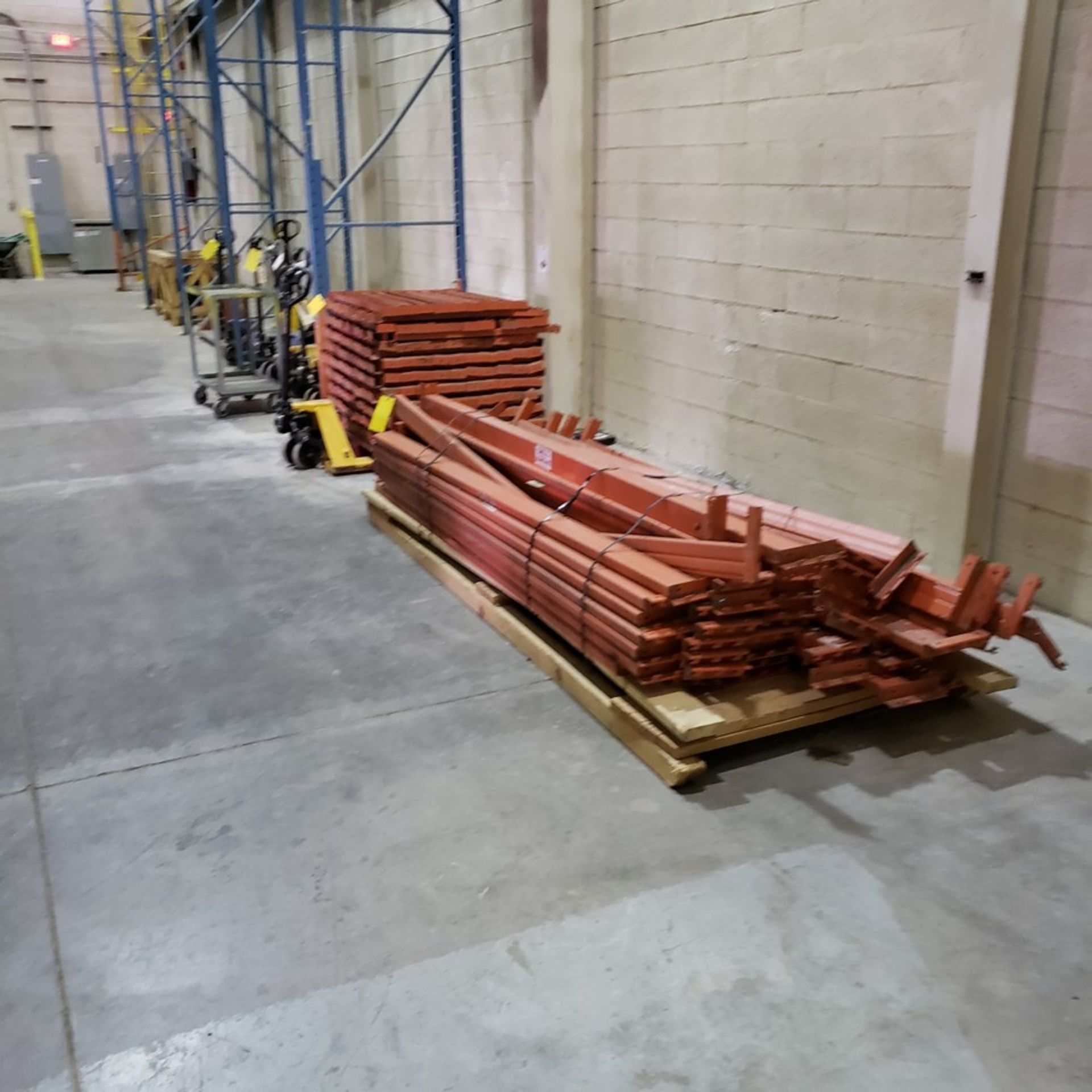 PALLET RACKING AND SUPPORTS, 5 SUPPORTS AT 26' 2 AT 17' AND 8 AT 106" TALL, ALL ARE 44" WIDE - Image 2 of 7