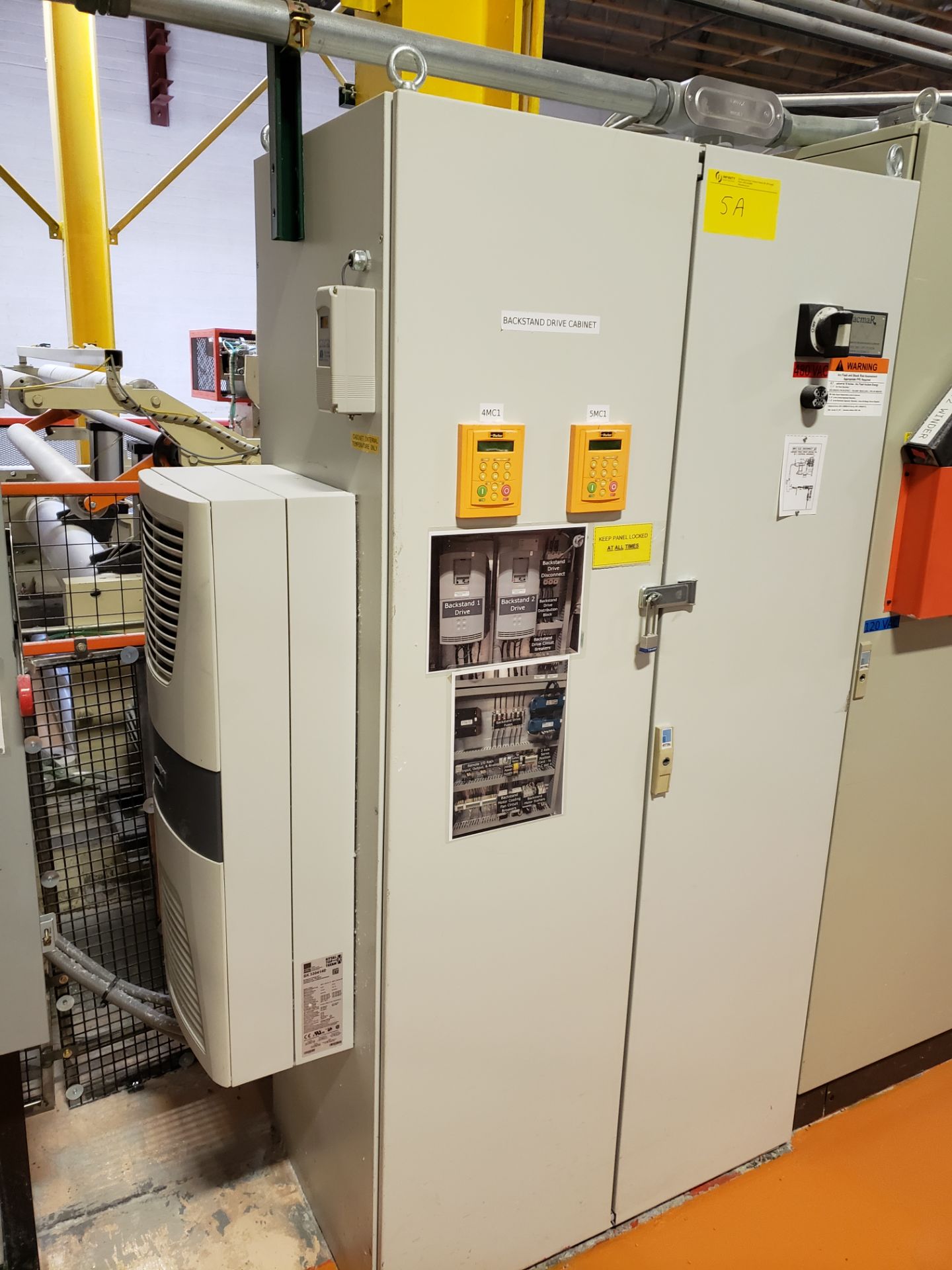 BACKSTANDS DRIVE CABINET, AND MAIN ELECTRICAL CABINET,WITH PLC AND DRIVES (B2 BACKSTAND) - Image 3 of 10