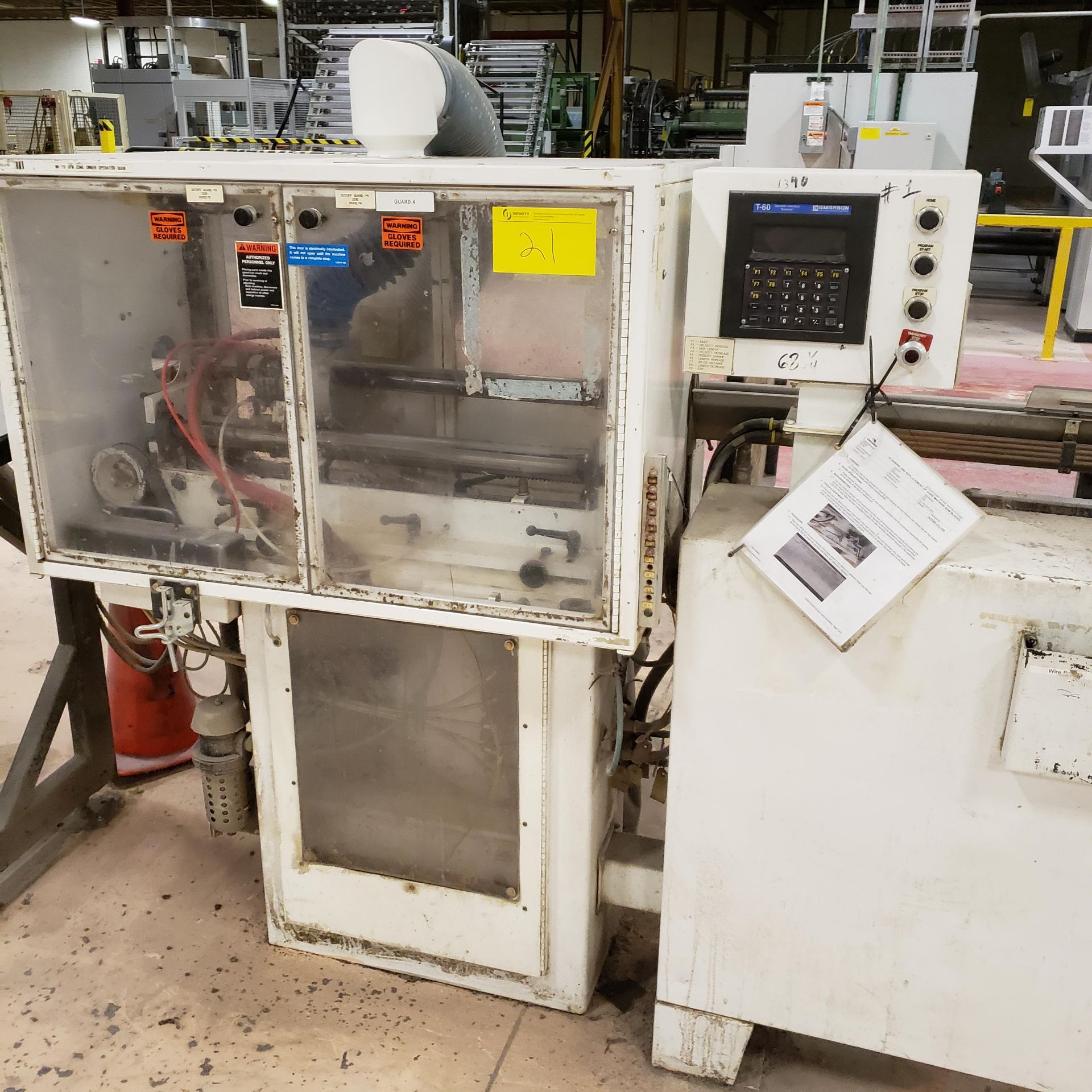 PCMC CORE WINDER, MODEL 8033, INCLUDING 2 BACK STANDS, WINDER, SAW, ROLL DOWN TABLE, ELECTRICAL - Image 11 of 20