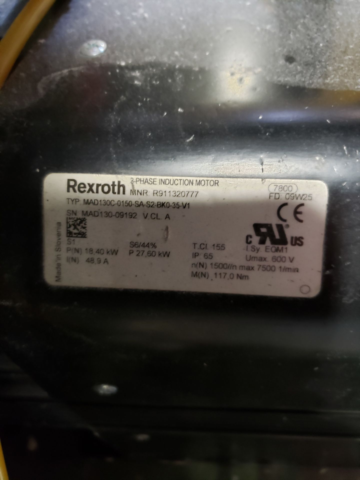 SERVO MOTORS, (5) ALLEN BRADLEY, (2)REXROTH SERVO MOTORS, NEED TO REMOVE FROM MACHINE (B2 REWINDER) - Image 7 of 9