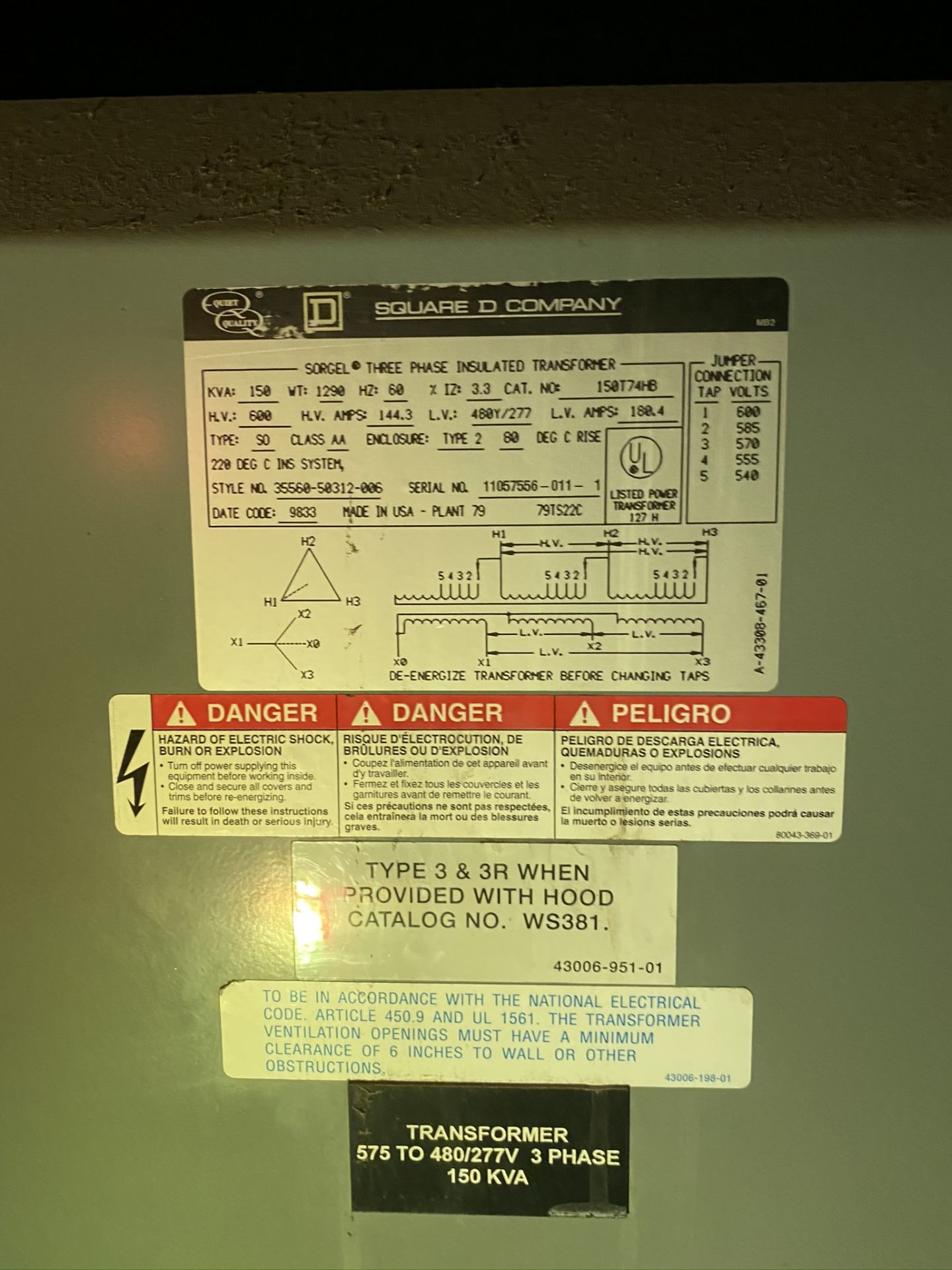 BULK BID FOR BOILER BUILDING AND ALL ATTACHED CONTENTS (EXCLUDING GENERATOR AND AUTOMATIC TRANSFER - Image 131 of 246