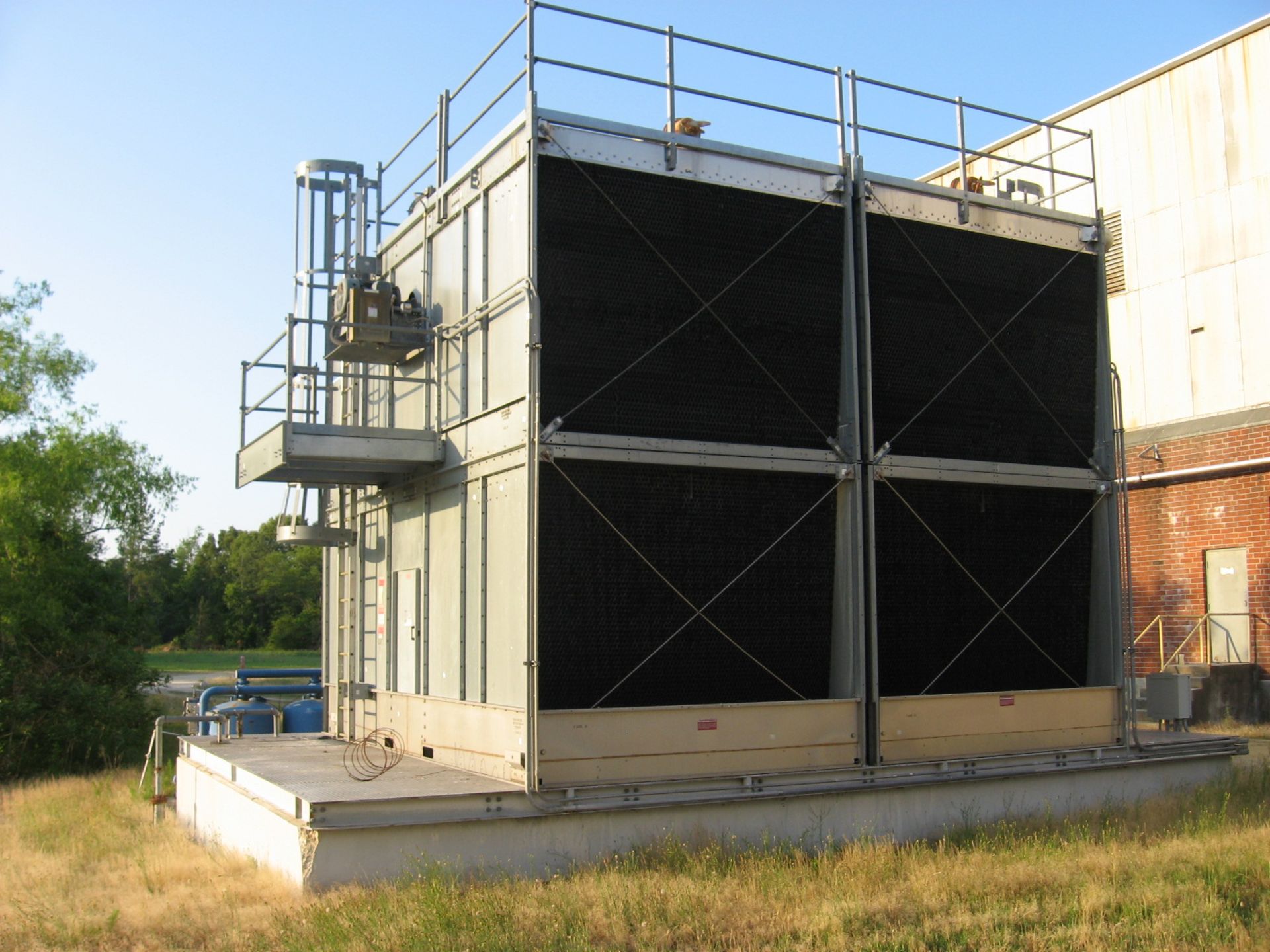 Marley Water Cooling Tower. MODEL NC8310F-2 BM, S/N NC8310F2BM W/ 40HP MOTOR behind Scotland - Image 11 of 13