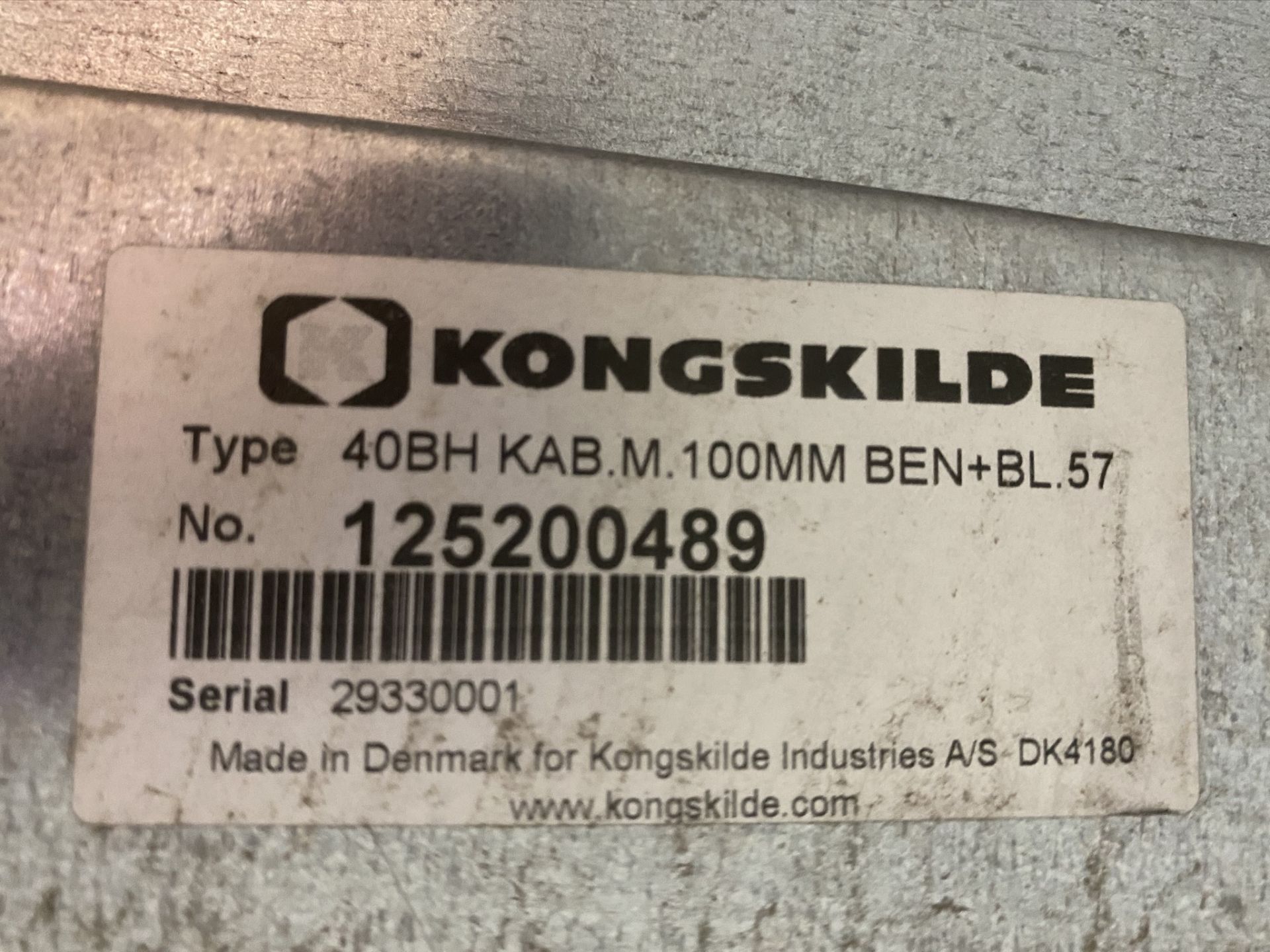 Kongskilde model 125200489 Blower Assembly S/N 29330001 with Kongskilde chimney model 131025043 S/ - Image 3 of 5