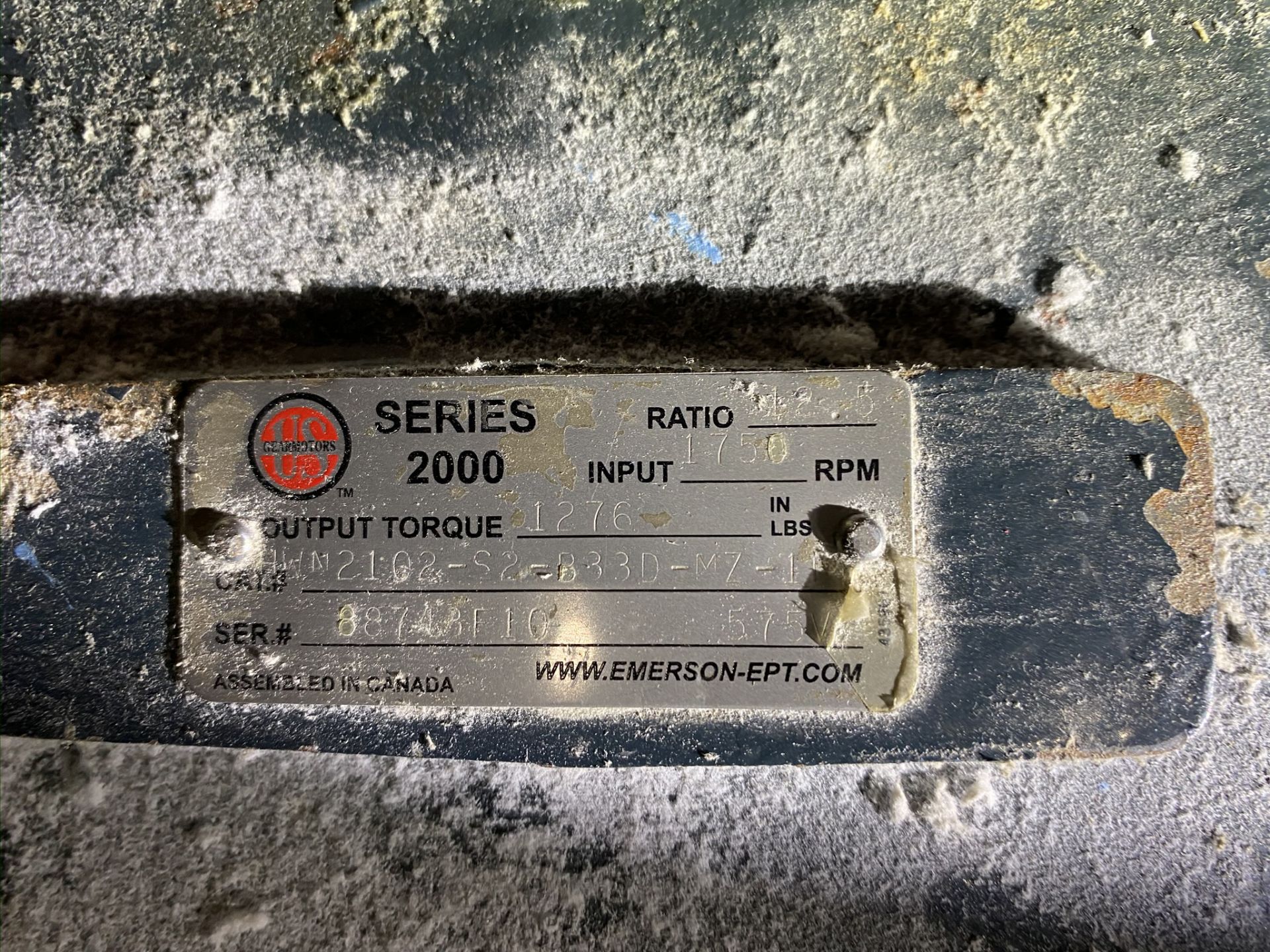 US Electrical Motor with gear box. Model: HWN2100-S2B33D-M2-1HPS/N: 88748F10 (S.F.) - Image 3 of 3