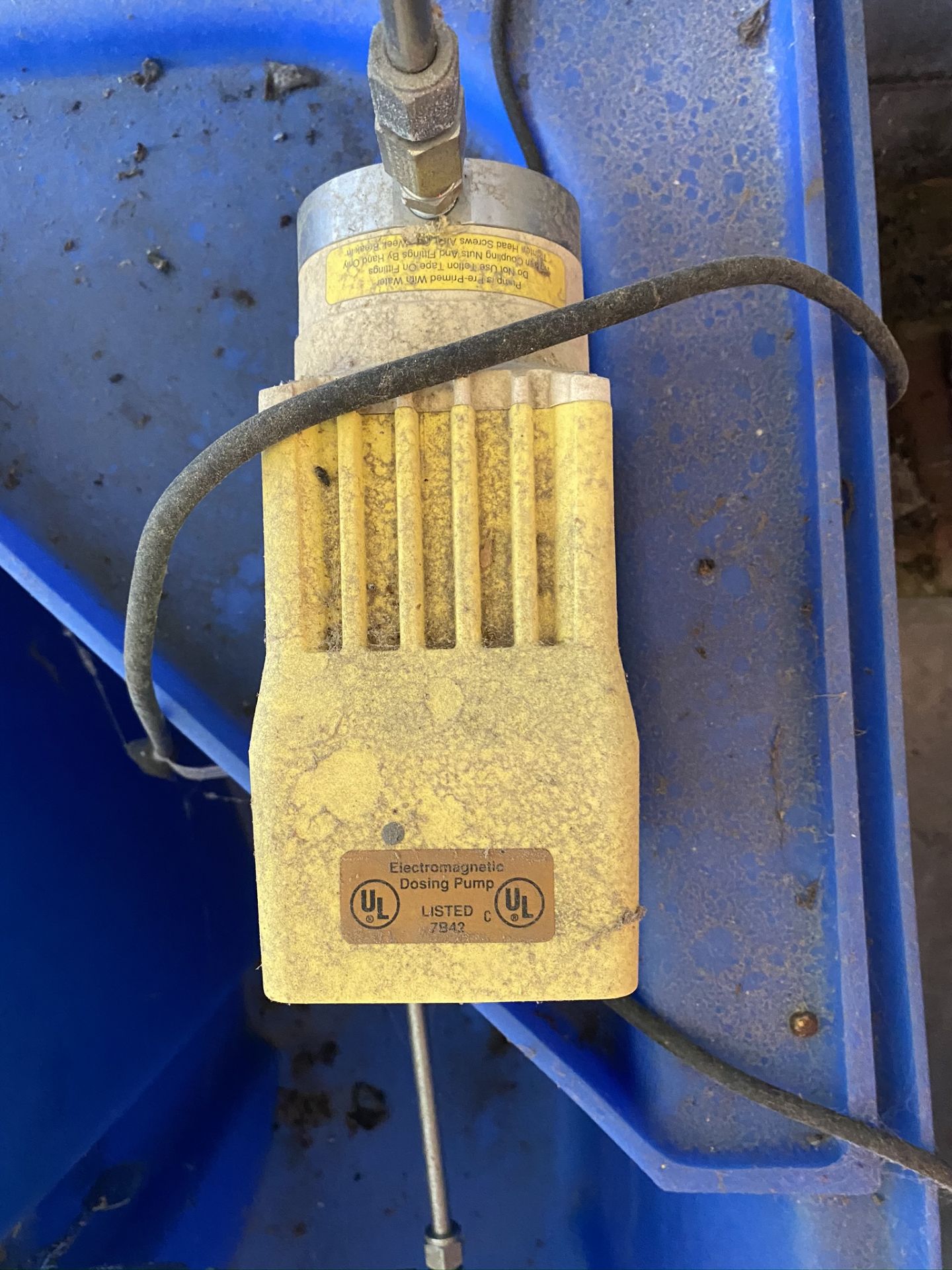 LOT OF Betz Dearborn Chemical tanks.  Different Capacity with spill catch bins.  Milton Roy - Image 10 of 18