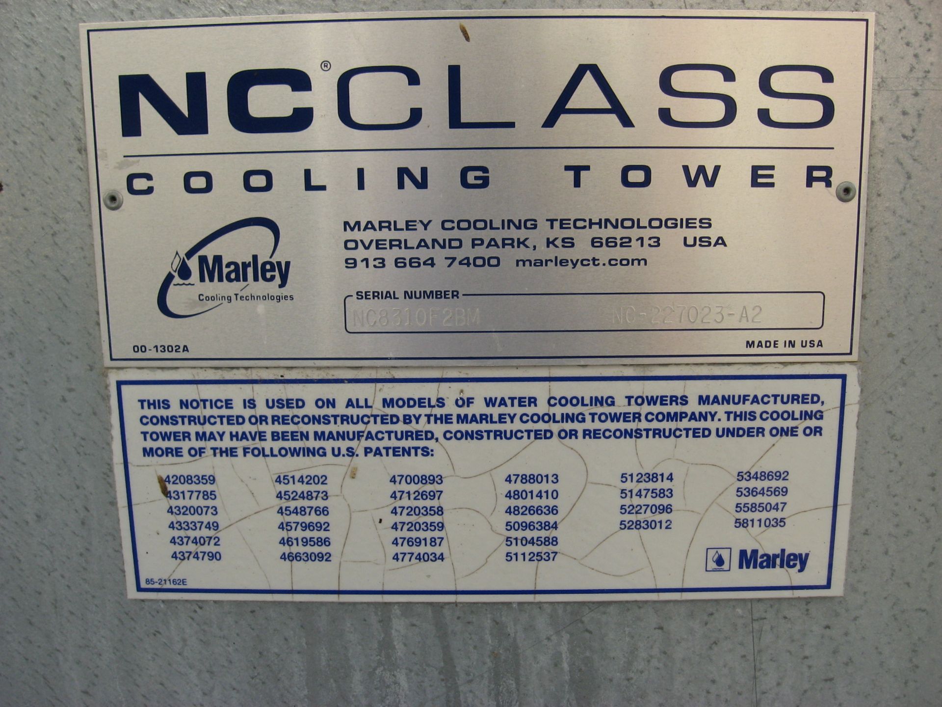 Marley Water Cooling Tower. MODEL NC8310F-2 BM, S/N NC8310F2BM W/ 40HP MOTOR behind Scotland - Image 6 of 13