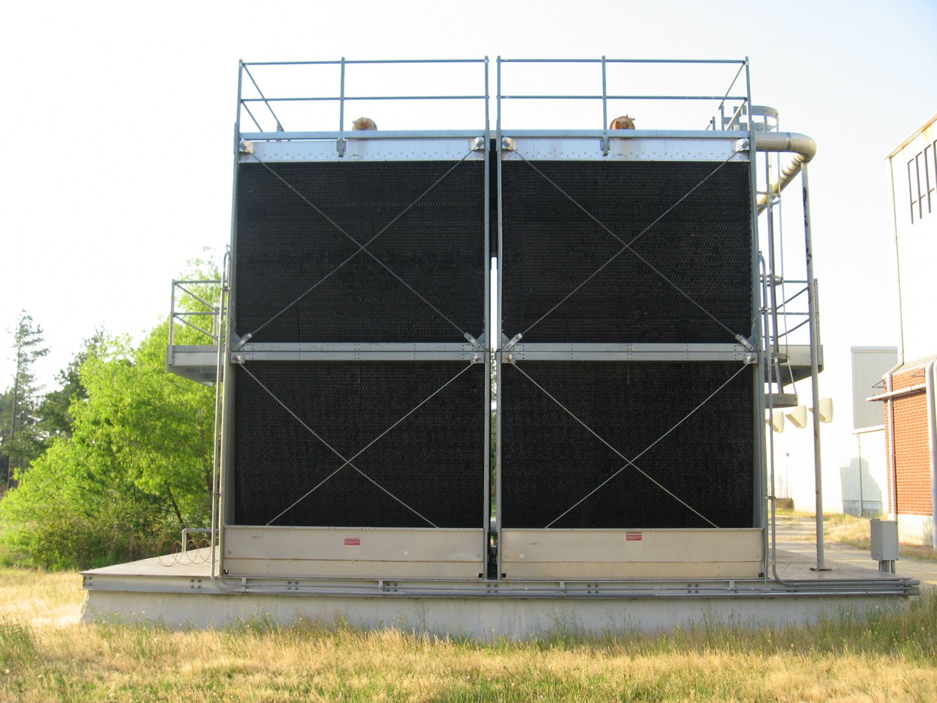 Marley Water Cooling Tower. MODEL NC8310F-2 BM, S/N NC8310F2BM W/ 40HP MOTOR behind Scotland - Image 10 of 13