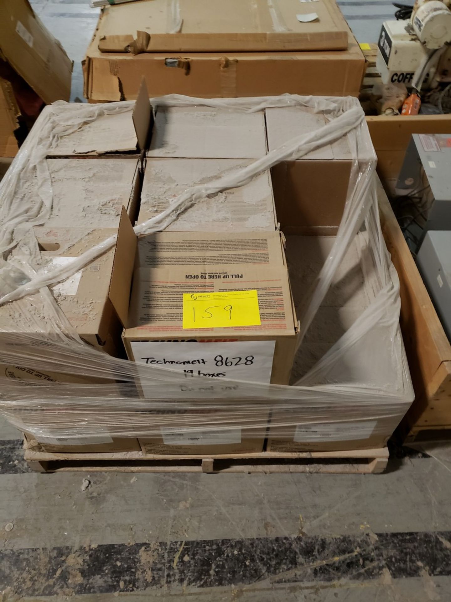 PALLET OF TECHNO MELT HOT MELT P/N 8628, 19 BOXES (POLY STORAGE AREA I2), (LOCATED IN KINGMAN,