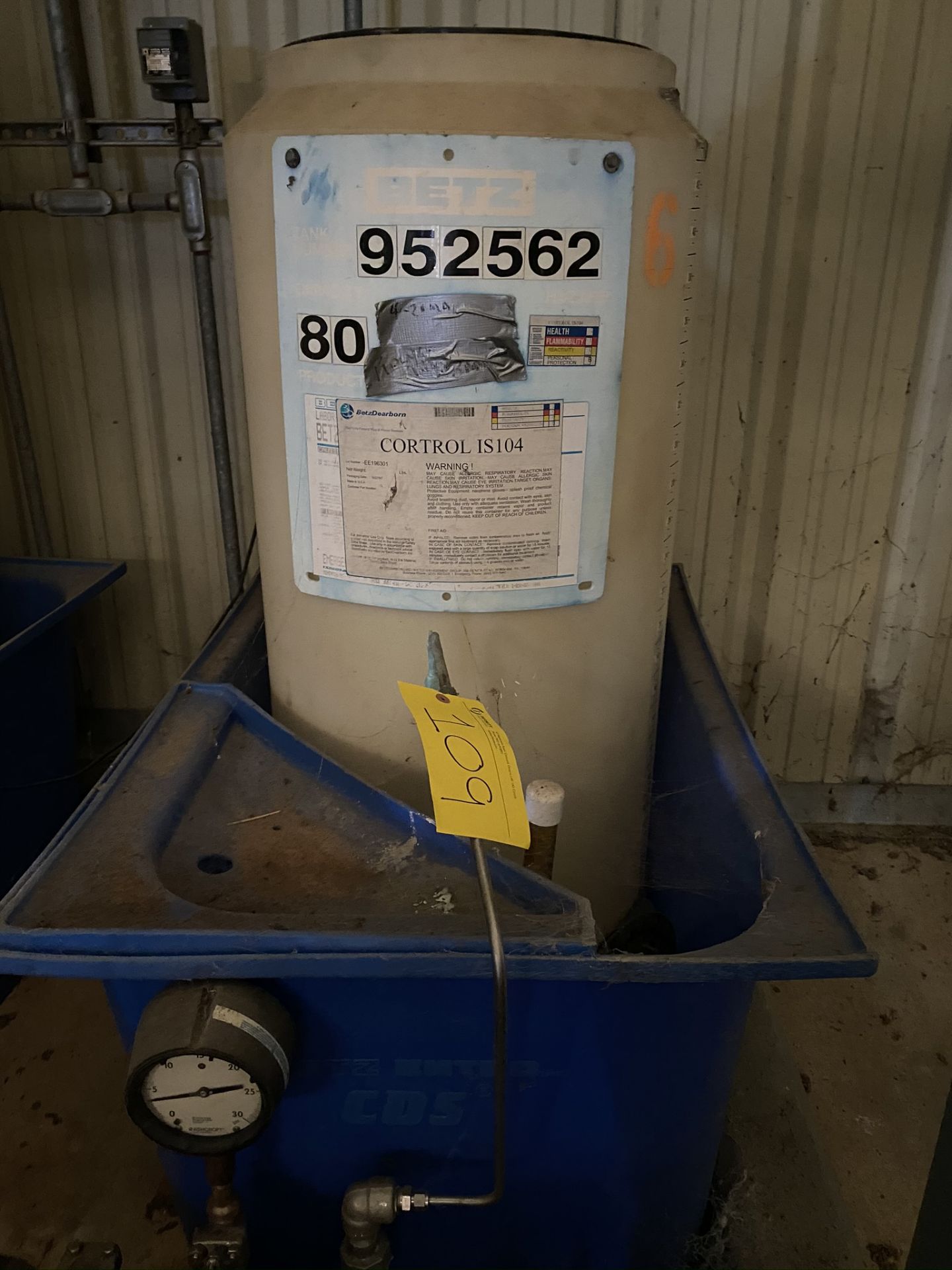 LOT OF Betz Dearborn Chemical tanks.  Different Capacity with spill catch bins.  Milton Roy - Image 15 of 18