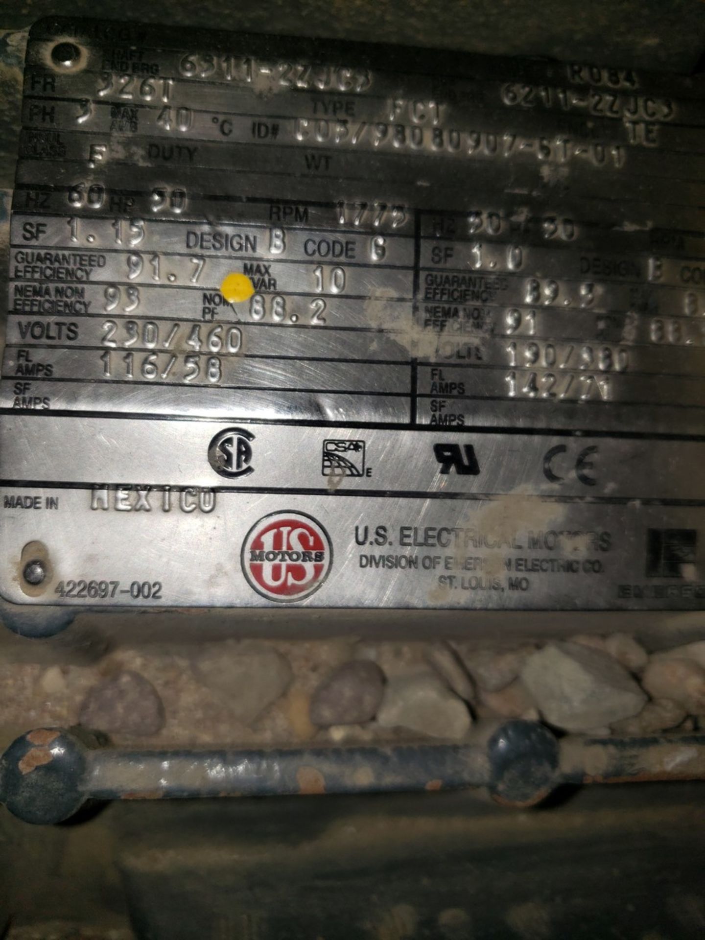 PALLET OF MOTORS, 1 MARATHON , UNKNOWN HP, OR CONDITION WITH STERNS BREAK ATTACHED, 1 BONFIGLIOLI - Image 13 of 13