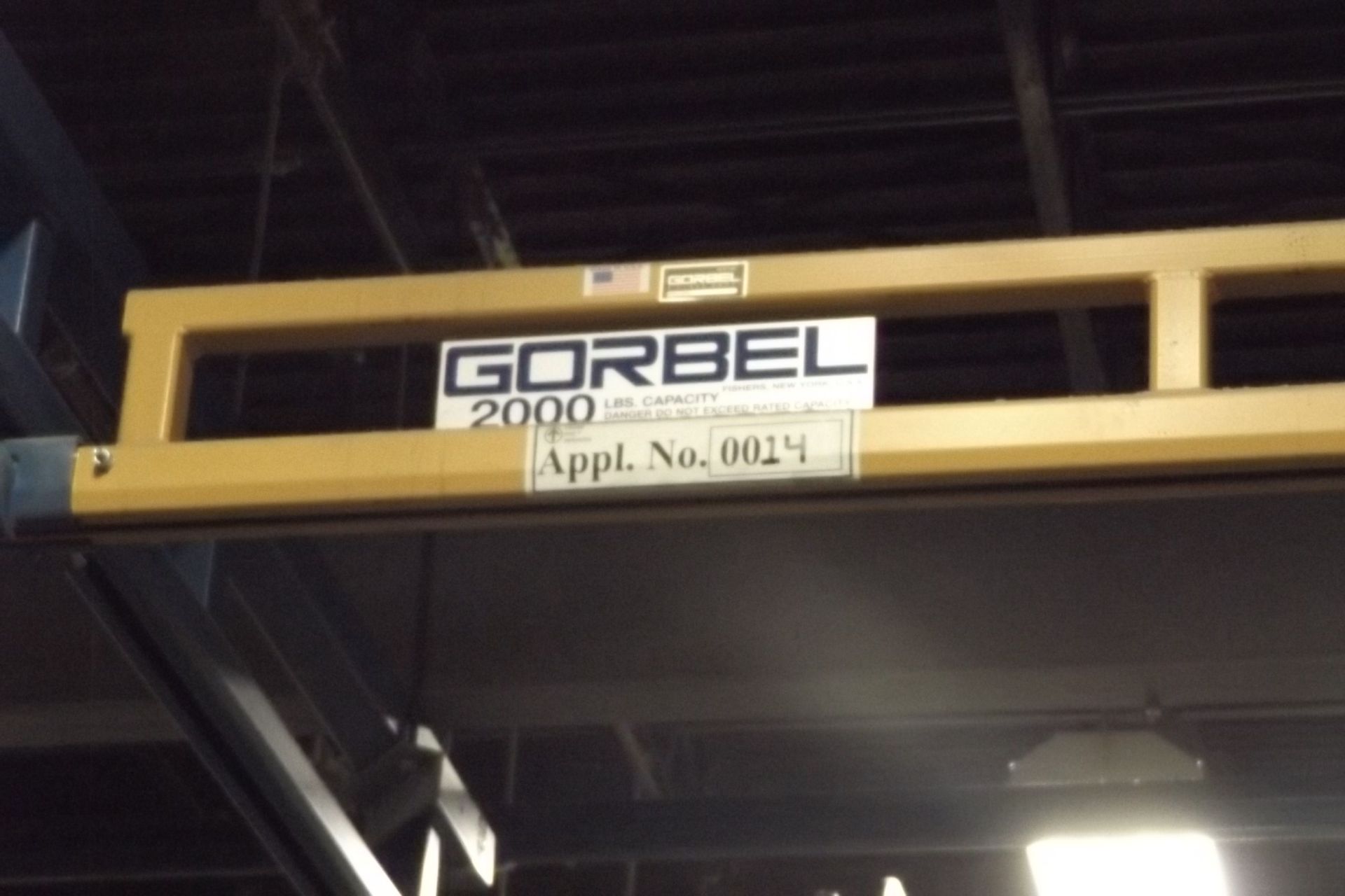 Crane System w/ 1-Ton Cap, LENGHT=54', WIDTH=14', HEIGHT=15', PENDANT CONTROLLED [N4] (NOTE: NOT - Image 5 of 6