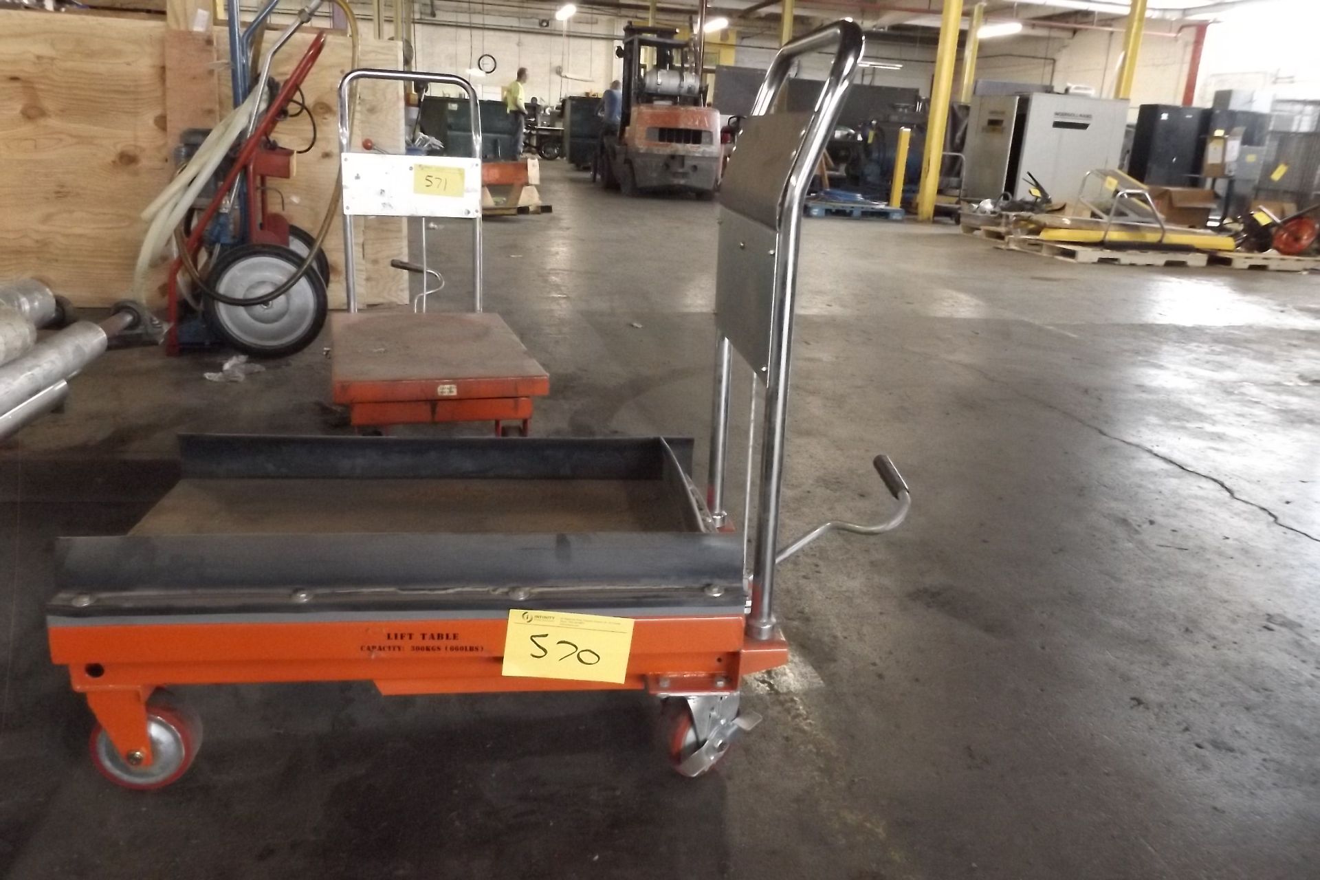 ROLLING HYDRAULIC LIFT TABLE, 660 LBS CAPACITY  (MAINT SHOP) - Image 3 of 4