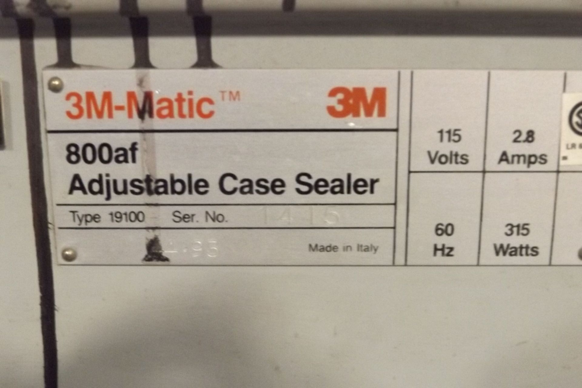 3M Matic Case Sealer, MODEL# 800AF, SER# 44.93, CW/ DISCHARGE LIFT GATE (W2) - Image 4 of 8