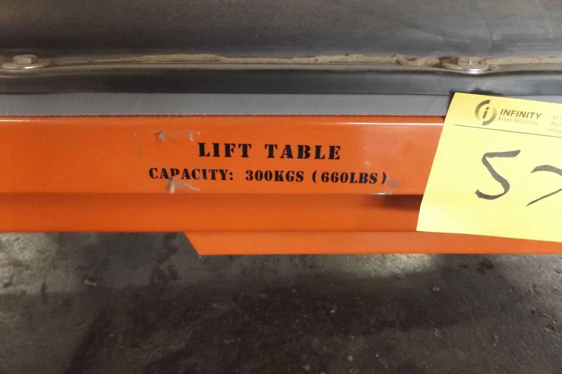 ROLLING HYDRAULIC LIFT TABLE, 660 LBS CAPACITY  (MAINT SHOP) - Image 2 of 4