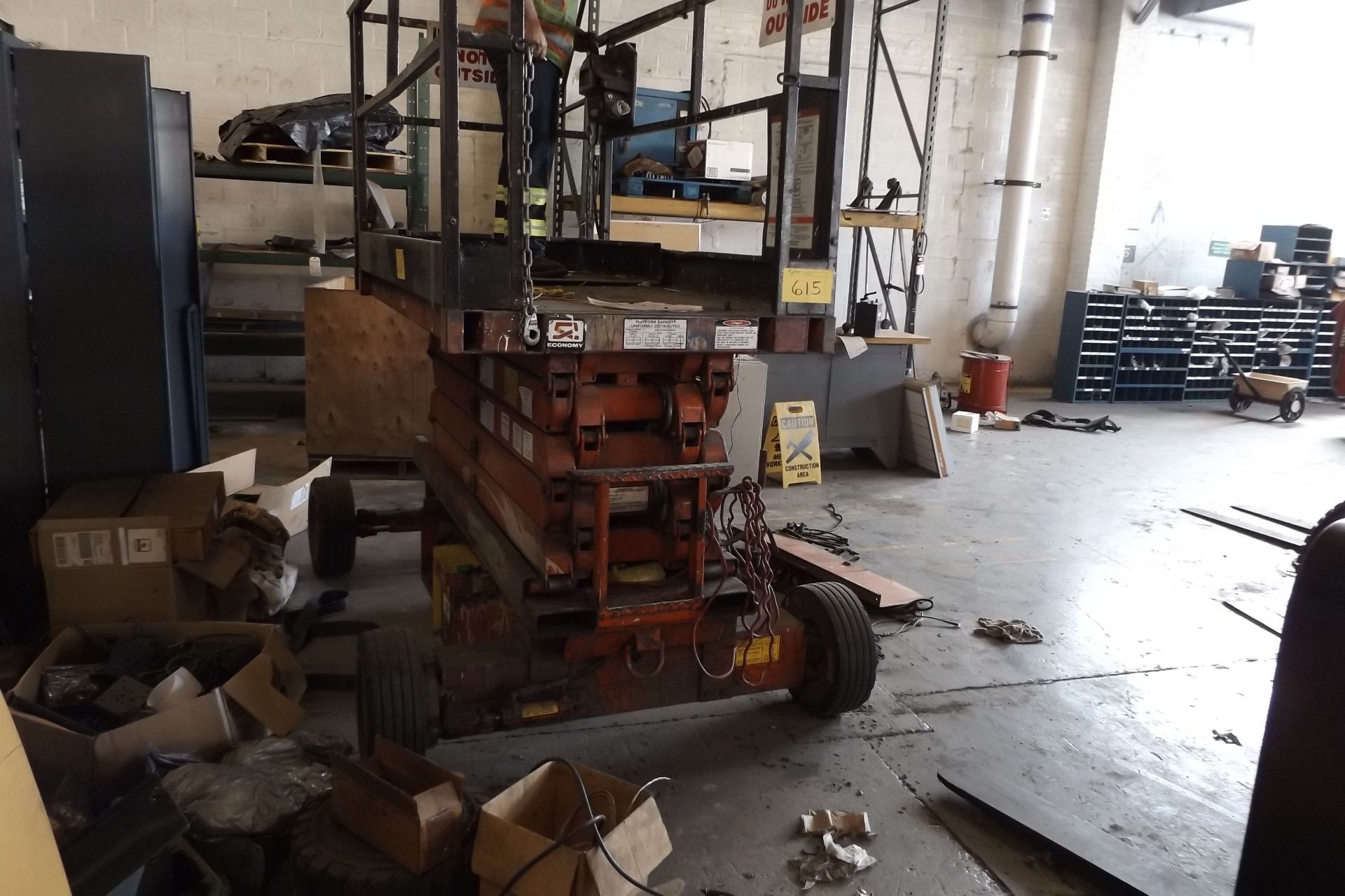 BARE CAT AREIAL SCISSOR LIFT, MODEL# BC 25/60 (NEEDS BATTERIES)  (MAINT SHOP) - Image 7 of 7