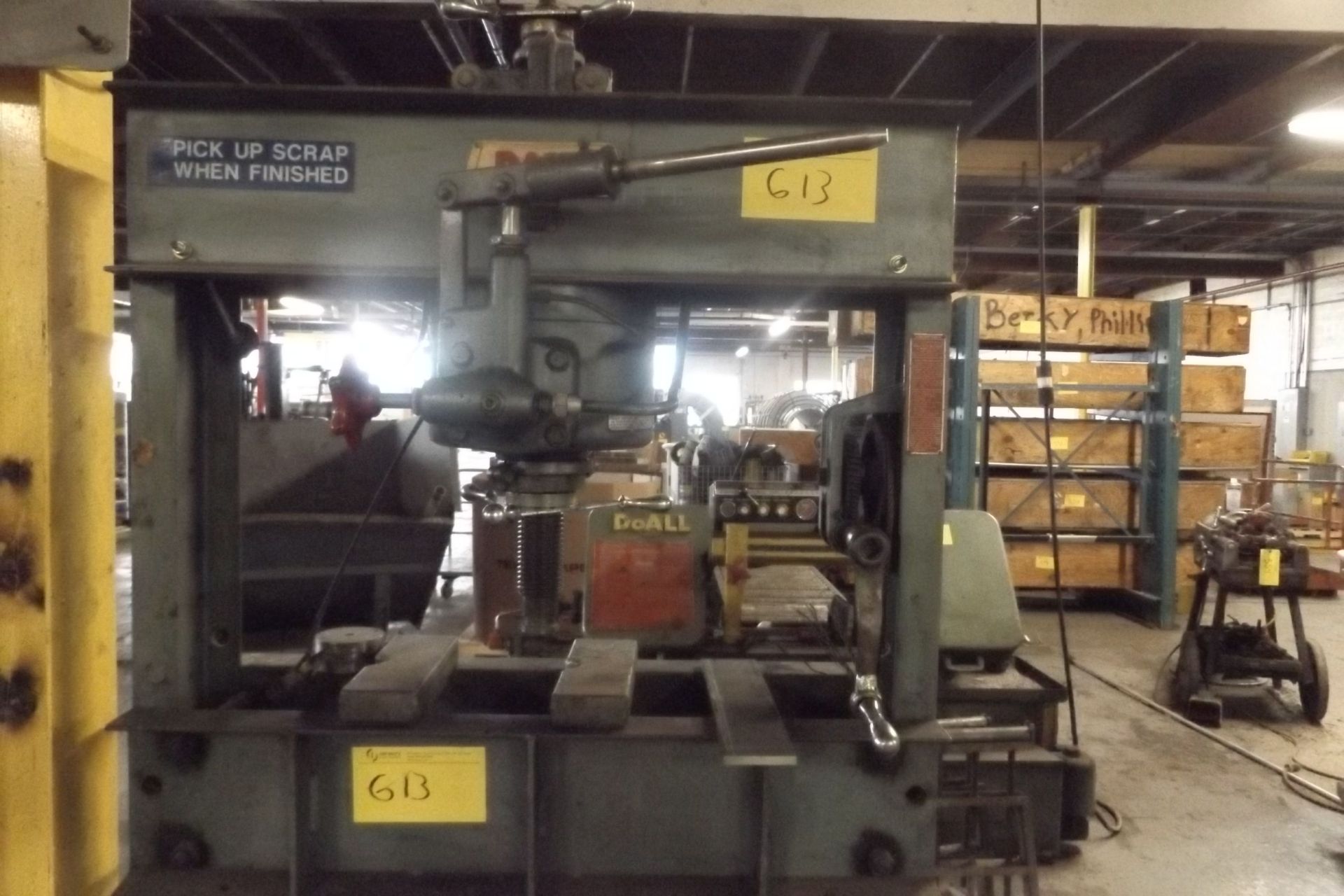 DAKE HYDRAULIC PRESS, MODEL=50H  (MAINT SHOP) (NOTE: SUBJECT TO LATE REMOVAL, PICK UP ON FRIDAY