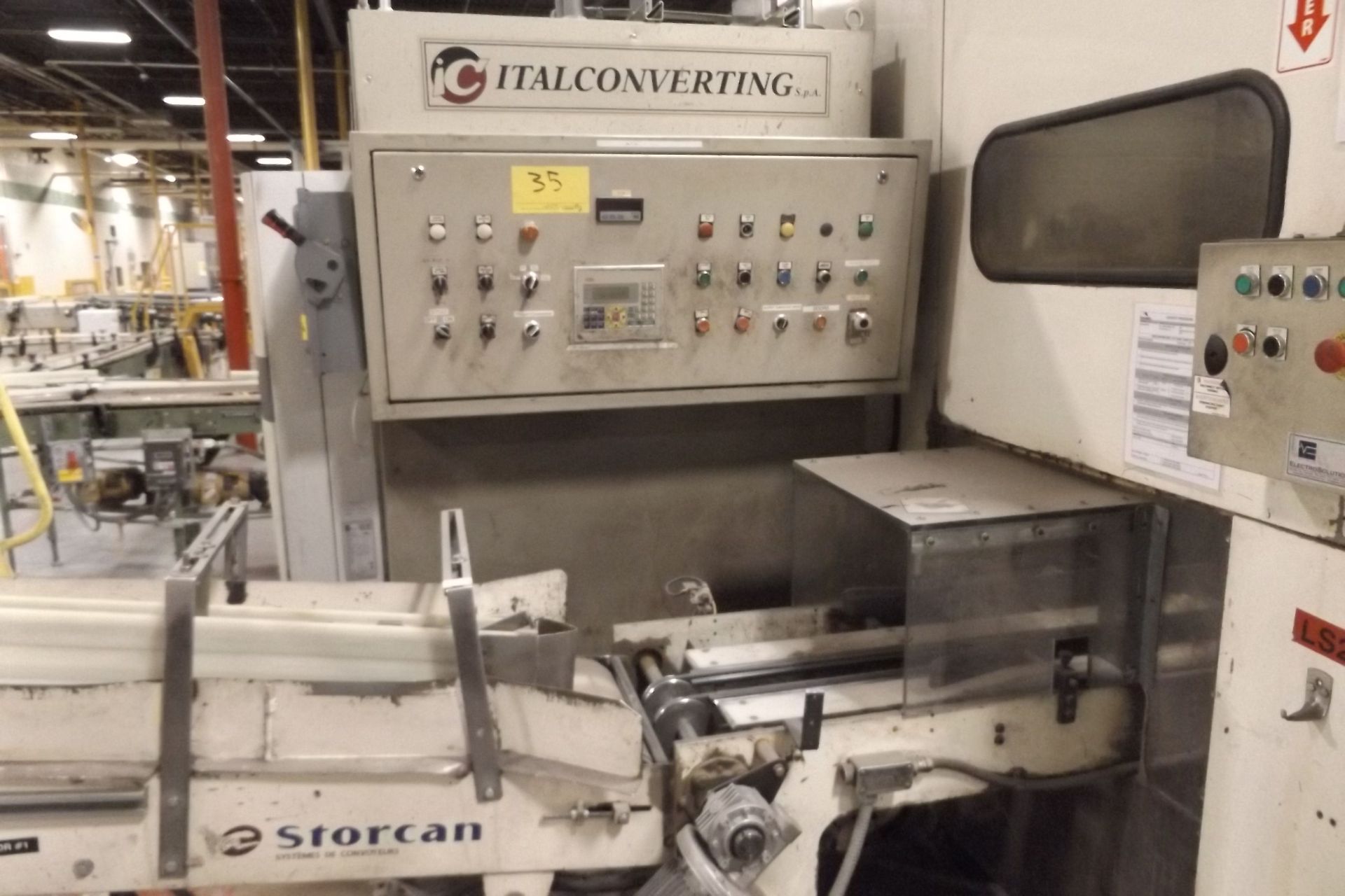 2001 ITAL CONVERTING LS-32i Log Saw, s/n J.0074-PP0135, Servos, Saw Cut Length / Slitter Position