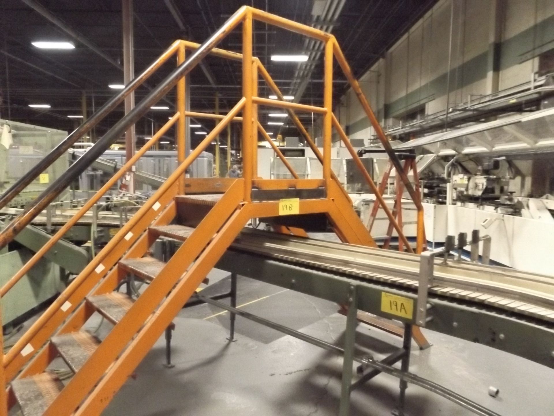 OVER CONVEYOR STAIRS W/ RAILS 48" HIGH (W2)