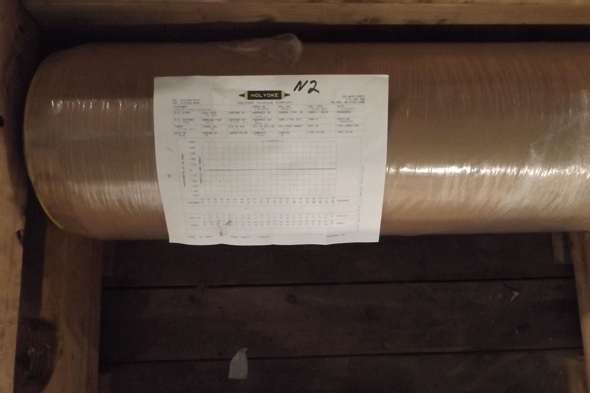 SPARE BLANK EMBOSS ROLL  (FITS N2 )  (MAINT SHOP) - Image 2 of 2