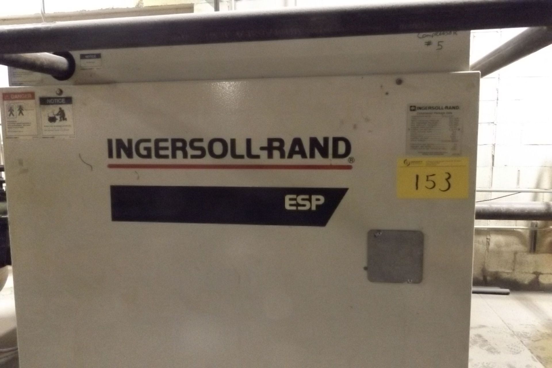 1997, INGERSOLL-RAND AIR COMPRESSOR, MODEL-SSR-ESP, SER# BE0396U96285 60 HP [#5 RAIL DOCK]