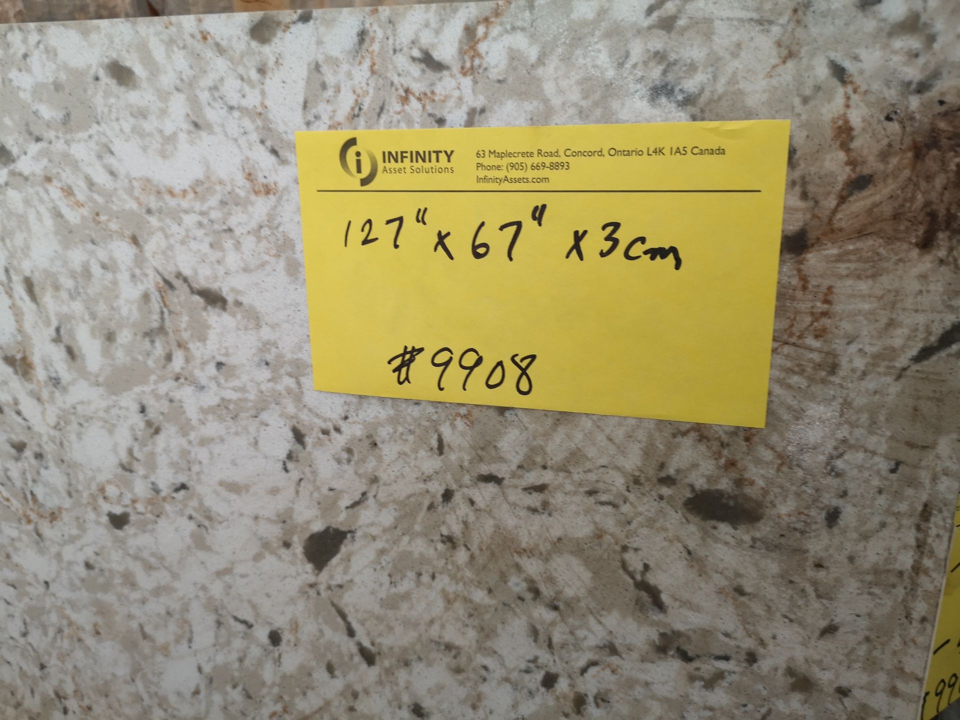 COPENHAGEN 9908 CENTRESTONE QUARTZ APPROX. 129" X 77" X 3CM THICK SLAB (LOADING FEE $50) - Image 2 of 2