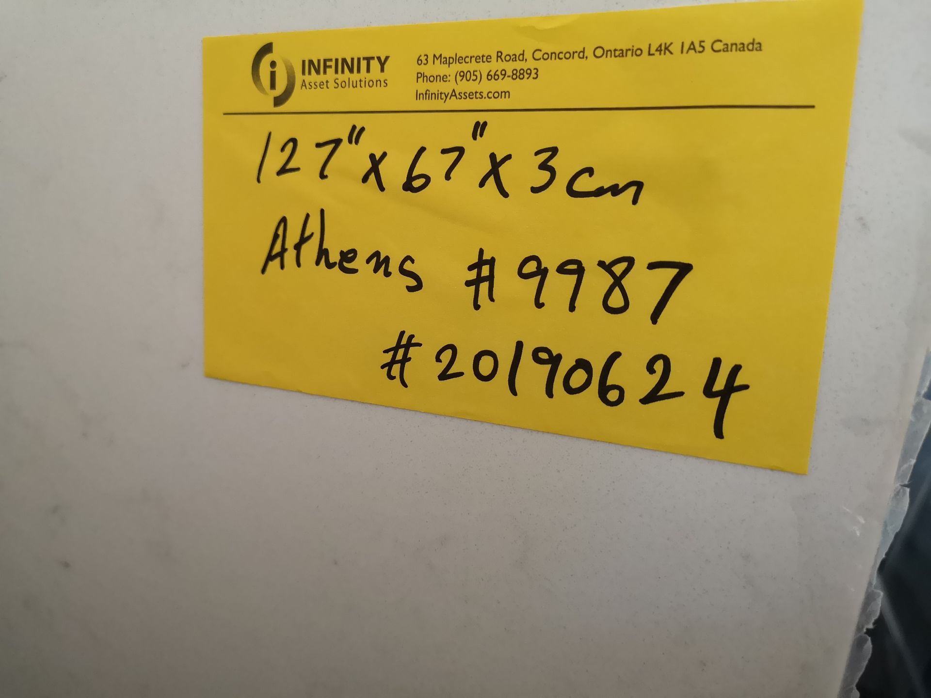 ATHENS 9987 CENTRESTONE QUARTZ APPROX. 129" X 77" X 3CM THICK SLAB (LOADING FEE $25) - Image 2 of 3