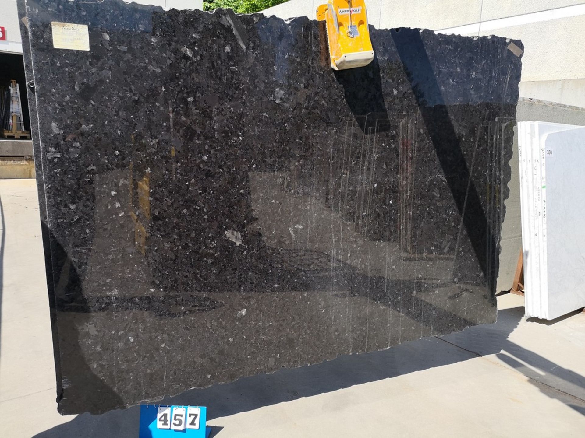 ANTIQUE BROWN GRANITE APPROX. 107" X 73" X 3CM THICK SLAB (LOADING FEE $25)