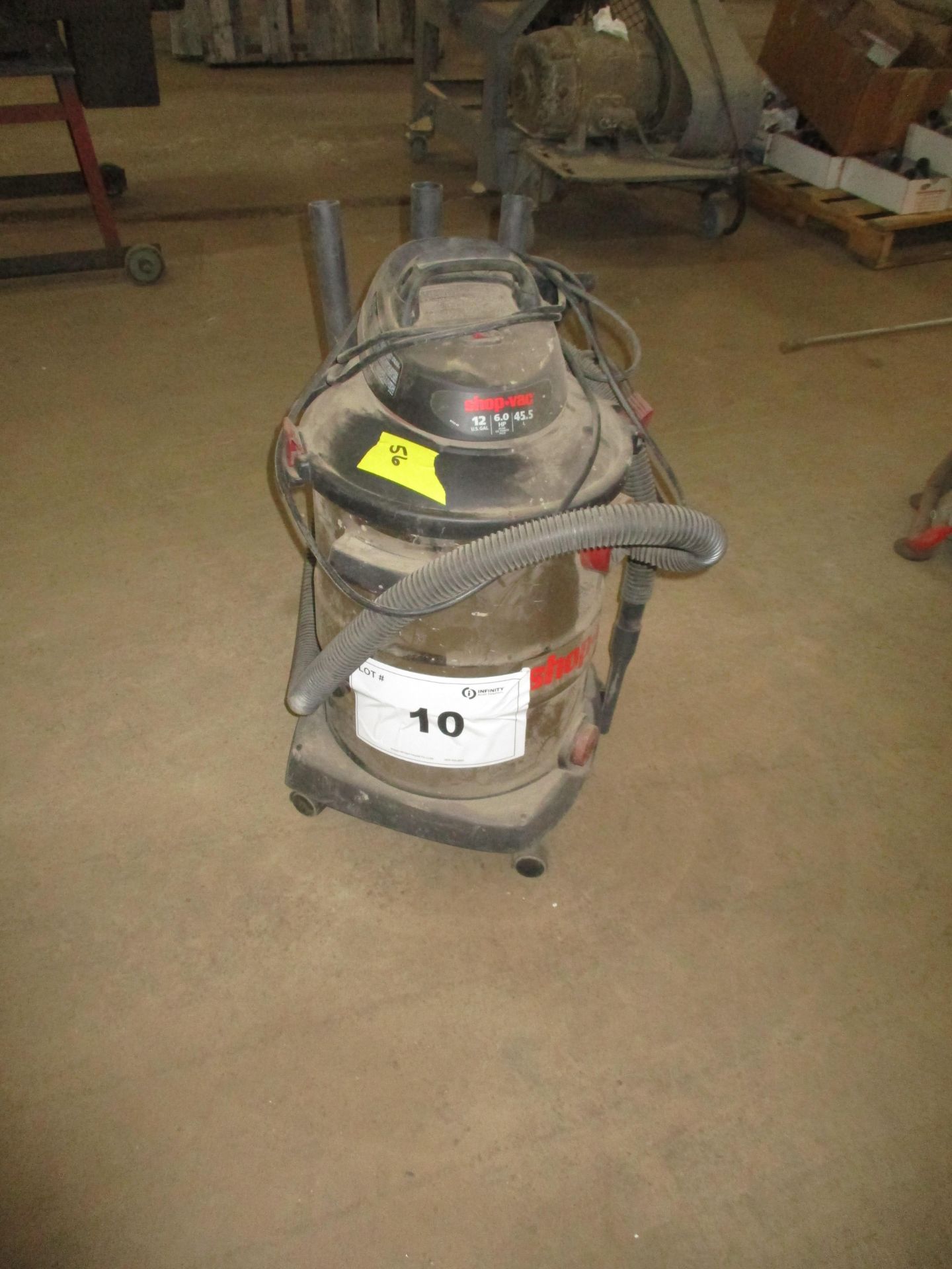 12 GAL, 6.0HP, 45.5L SHOP VAC