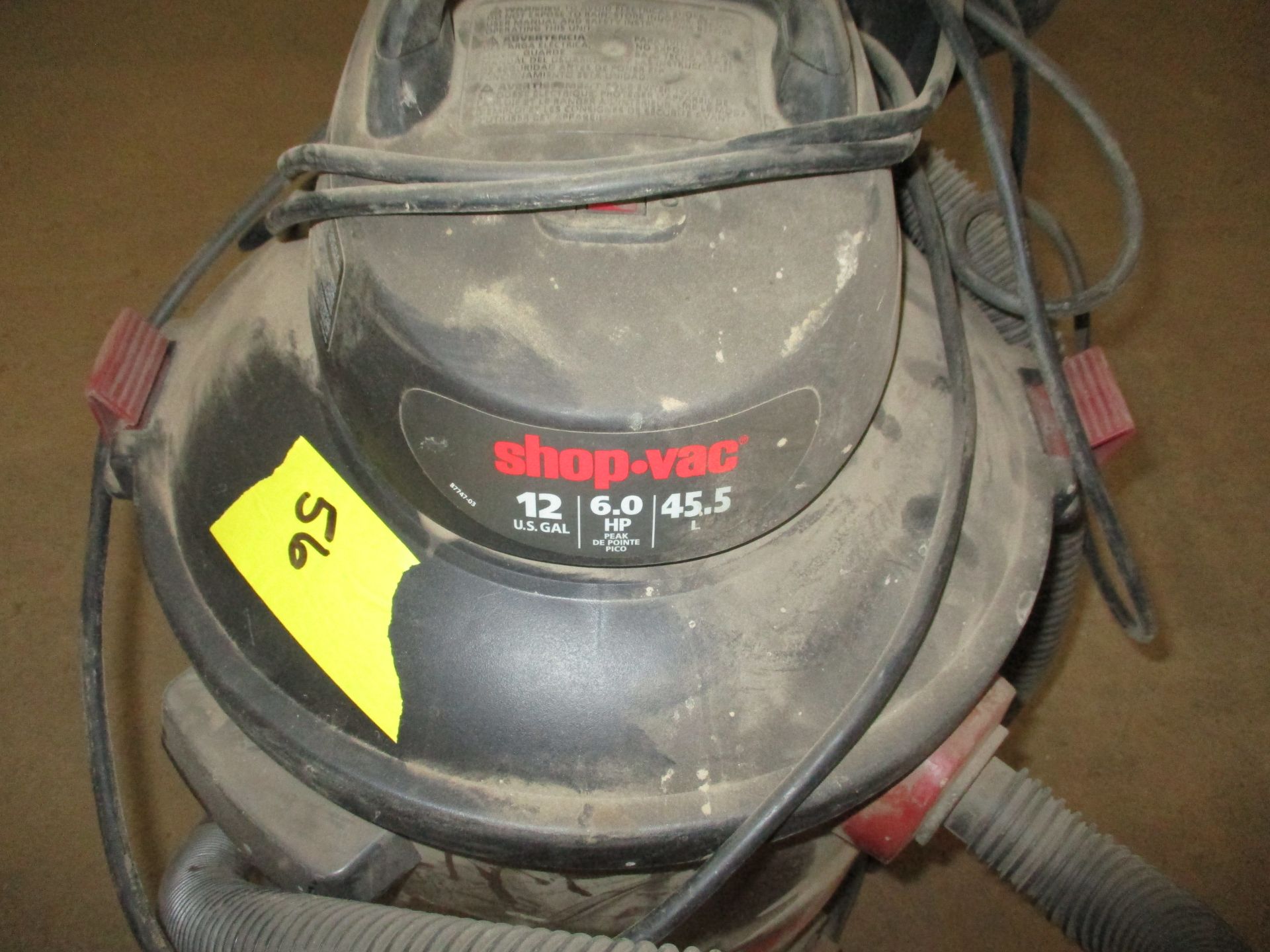 12 GAL, 6.0HP, 45.5L SHOP VAC - Image 2 of 2