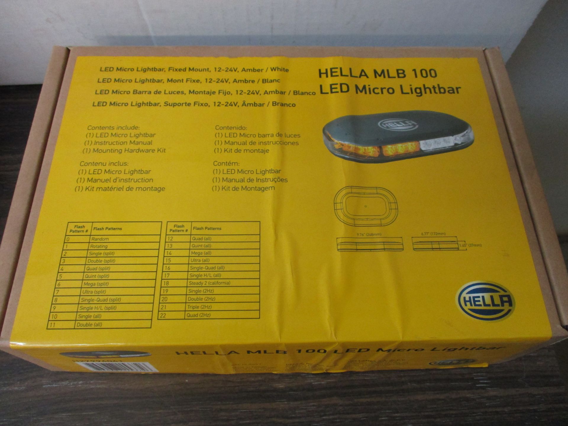 4 LIGHT BARS INCLUDES: HELLA MLB 100 LED MICRO LIGHT BAR MODEL H27996041, NORTH AMERICCAN SIGNAL - Image 2 of 5